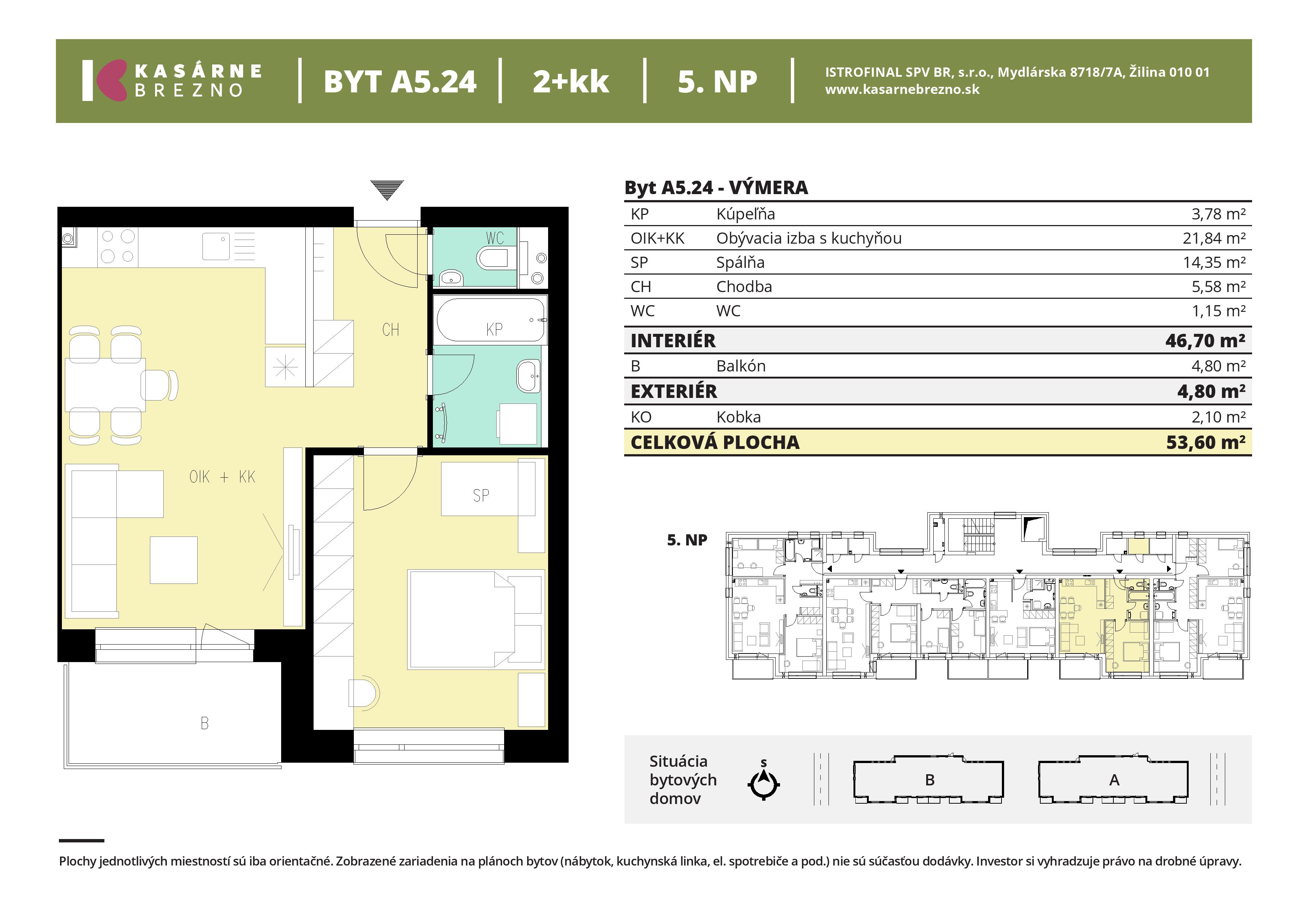 Kasárne Brezno - A5.24 - Pôdorys