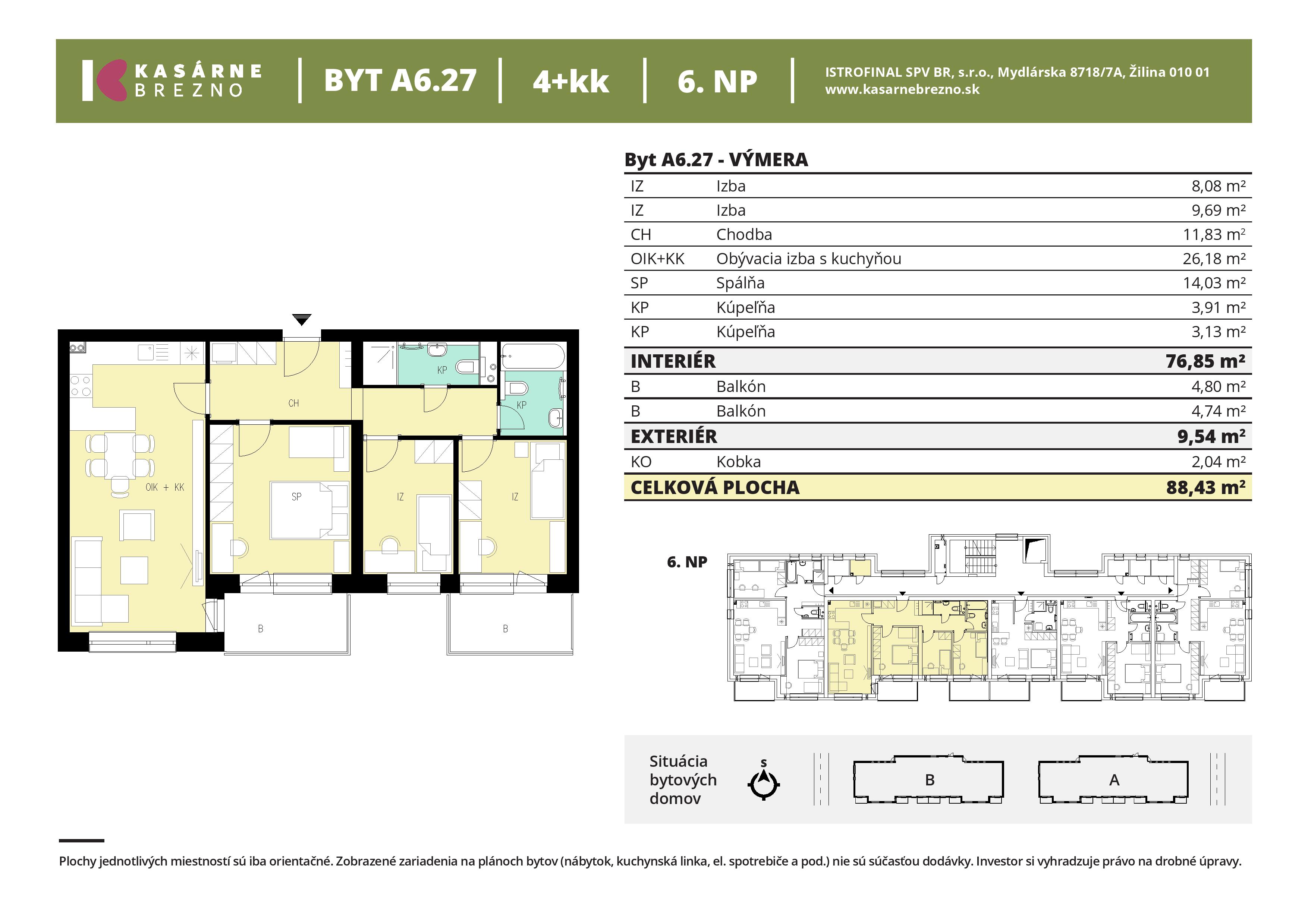Kasárne Brezno - A6.27 - Pôdorys