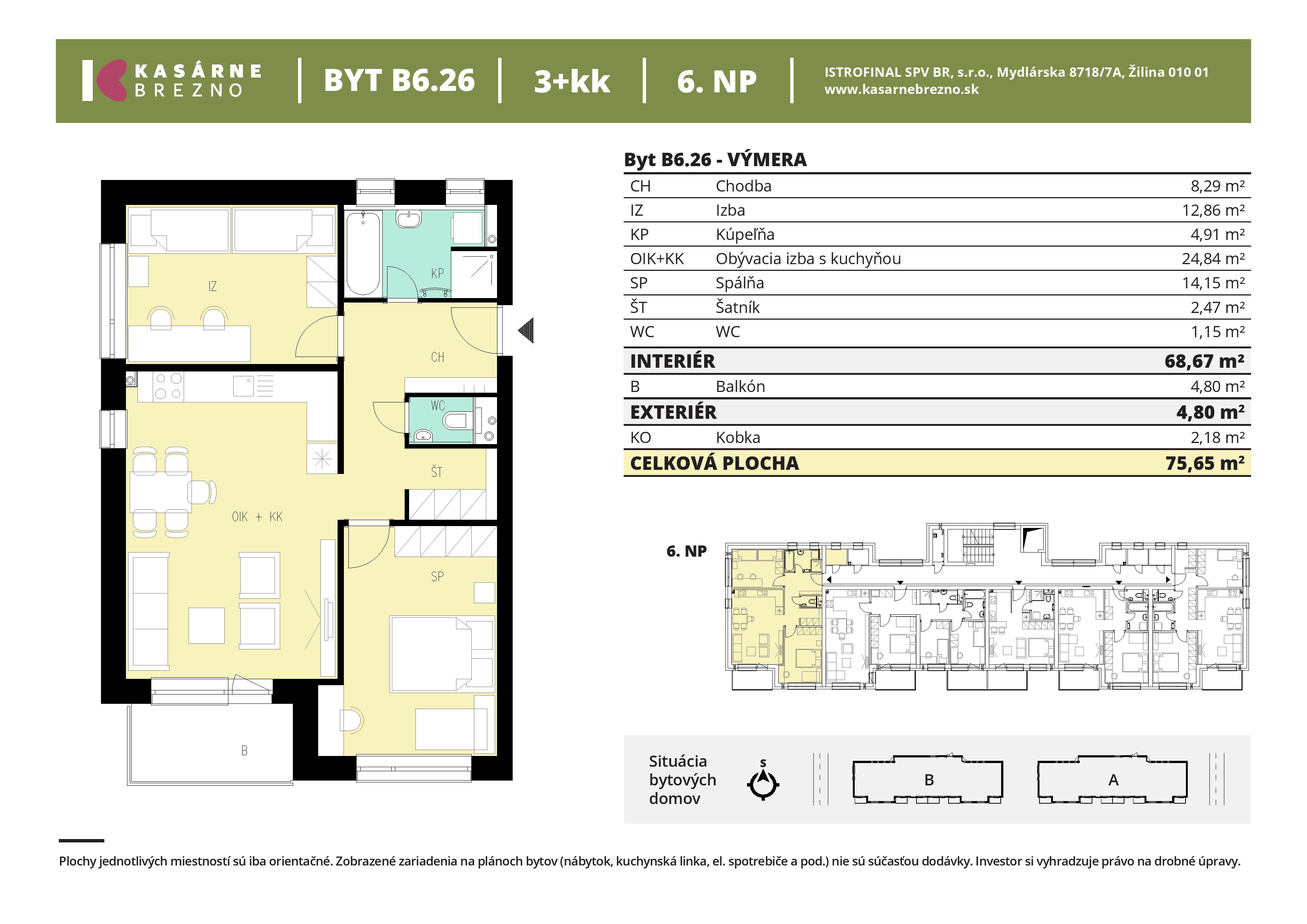 Kasárne Brezno - B6.26 - Pôdorys