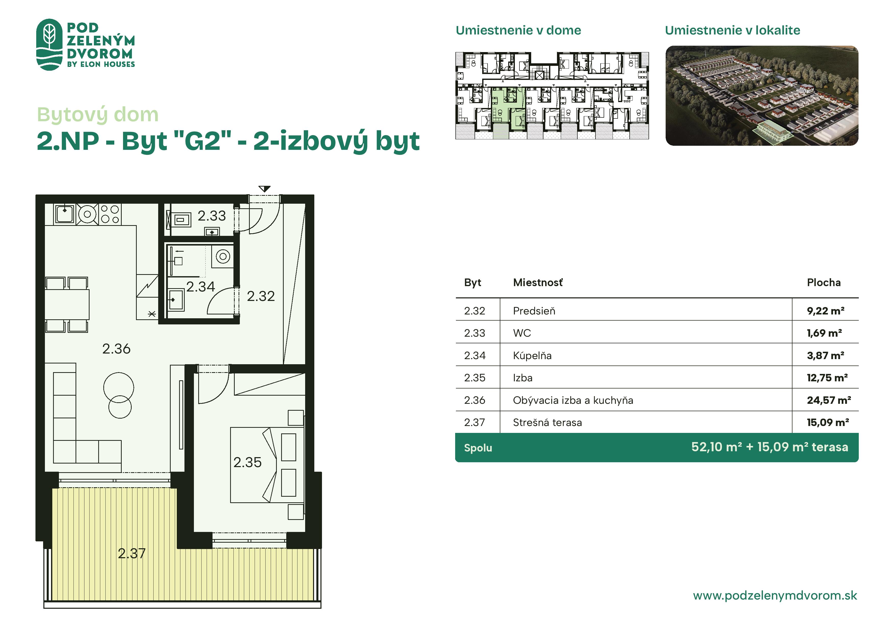 Pod Zeleným Dvorom - G2 - Pôdorys