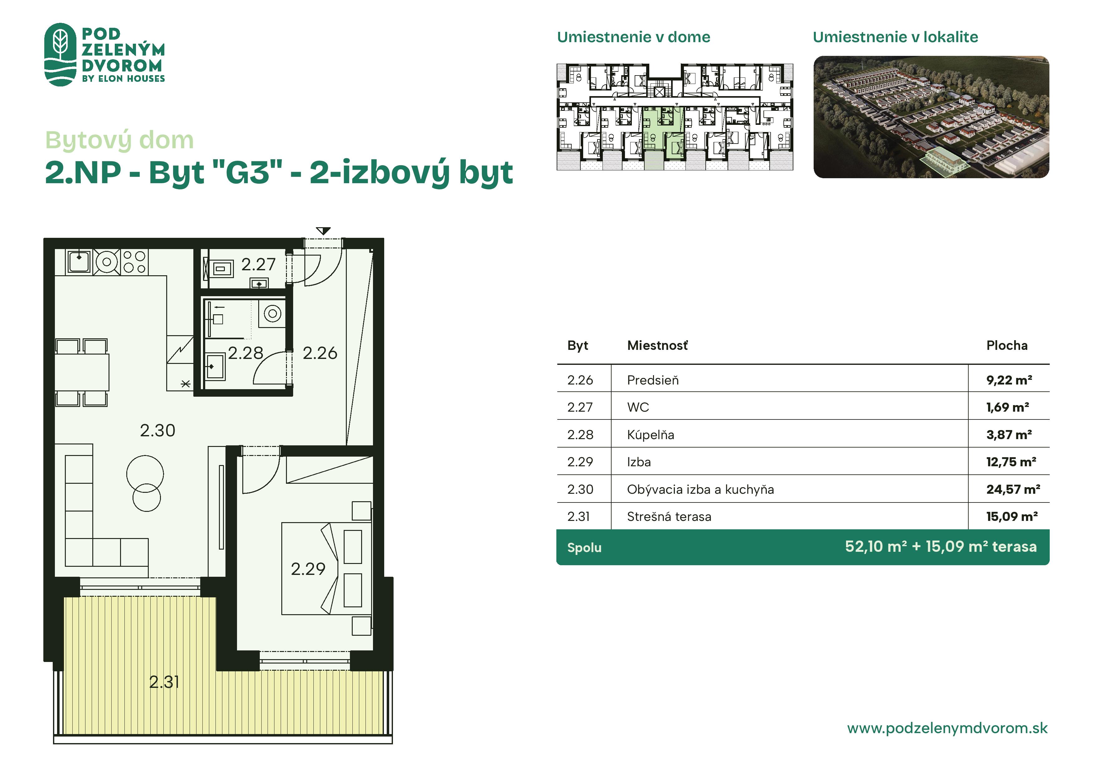 Pod Zeleným Dvorom - G3 - Pôdorys