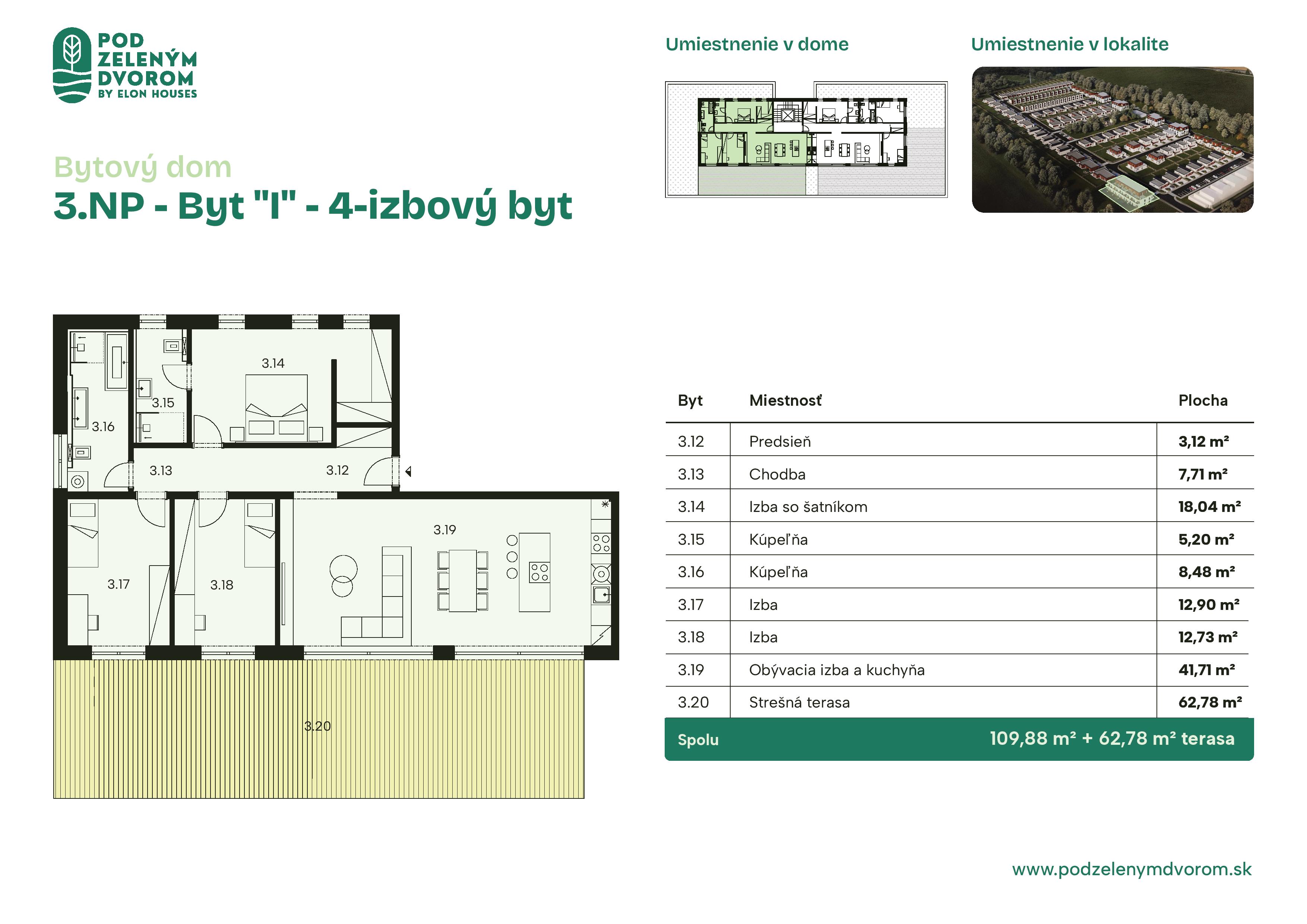 Pod Zeleným Dvorom - I - Pôdorys