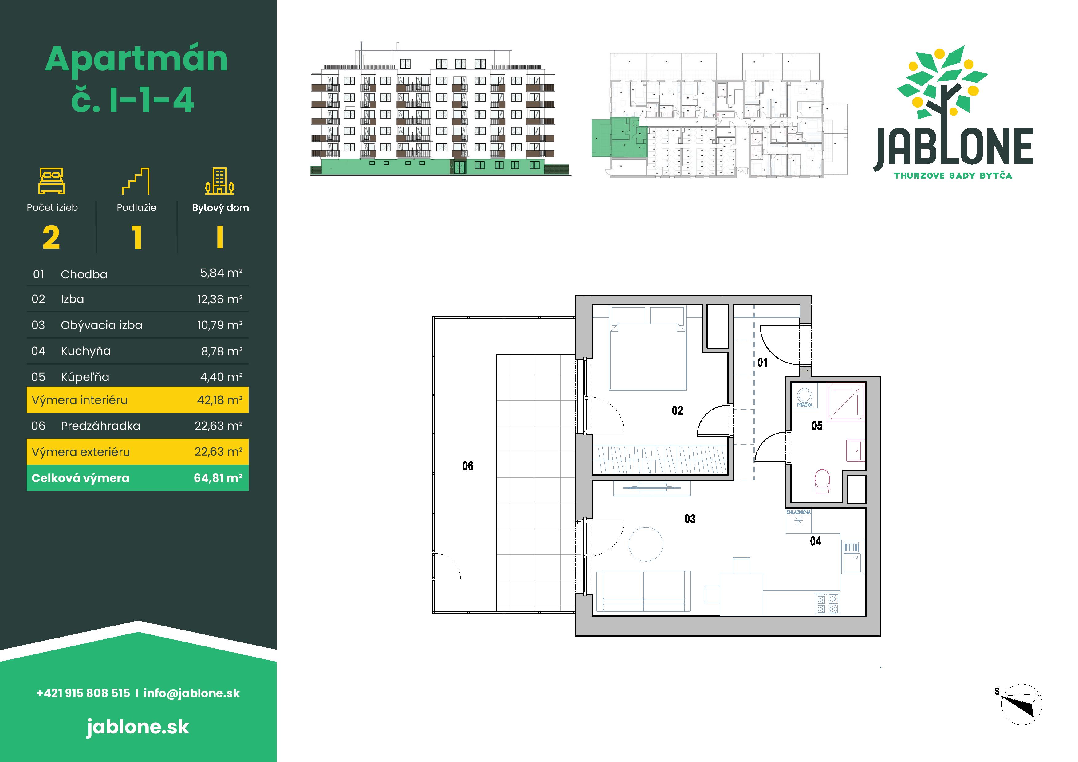Jablone Thurzove sady - I-1-4 - Pôdorys