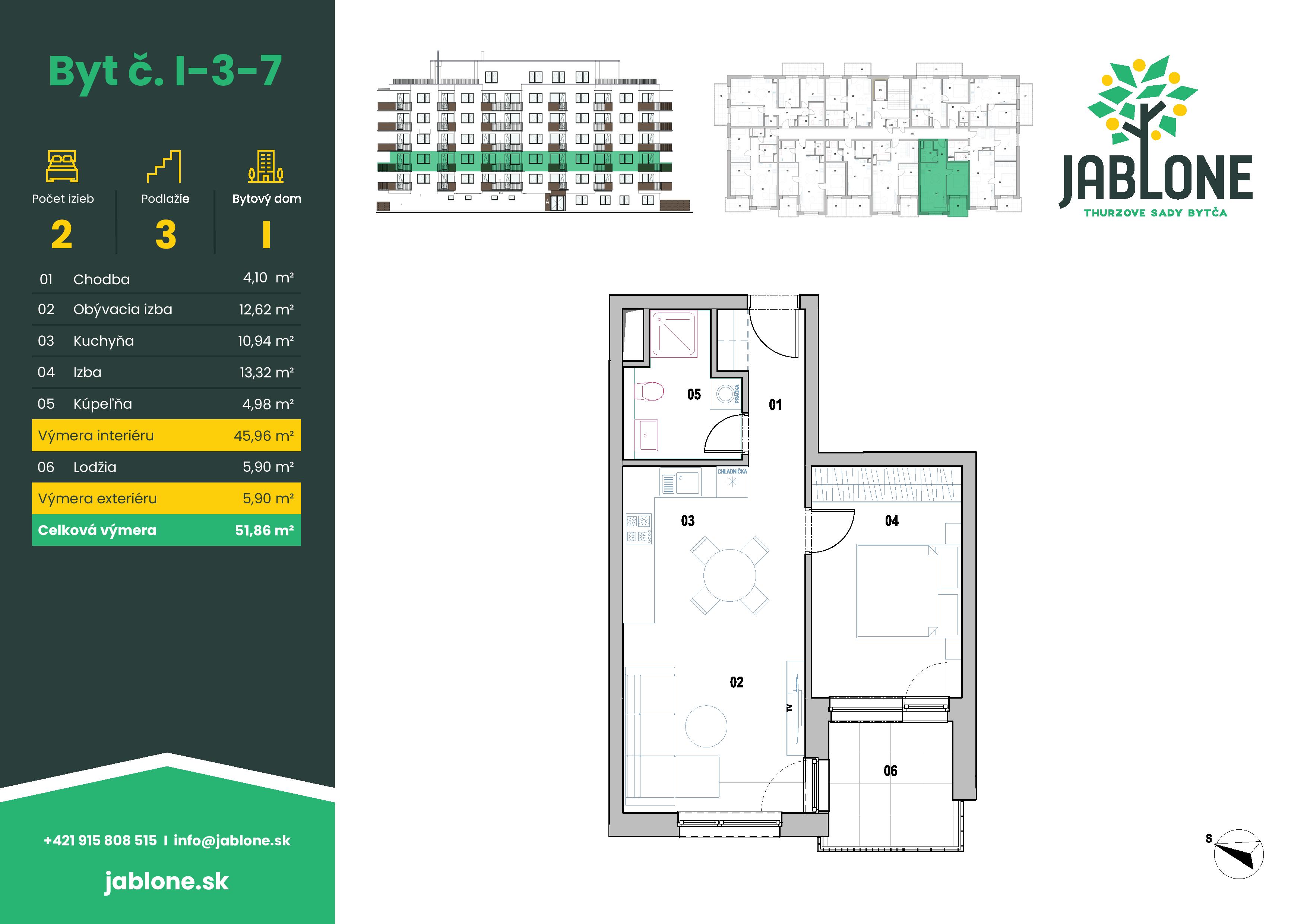 Jablone Thurzove sady - I-3-7 - Pôdorys
