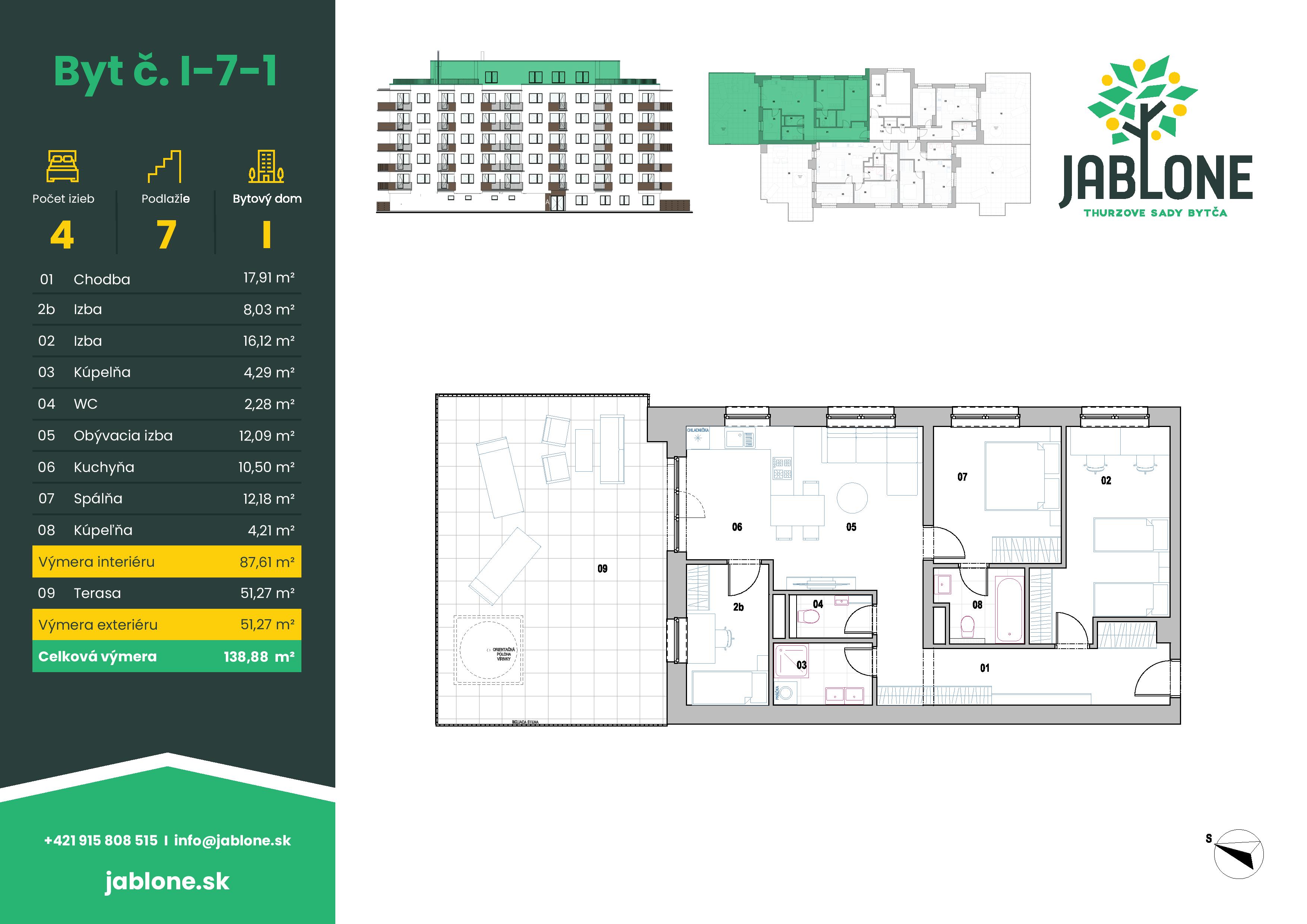 Jablone Thurzove sady - I-7-1 - Pôdorys