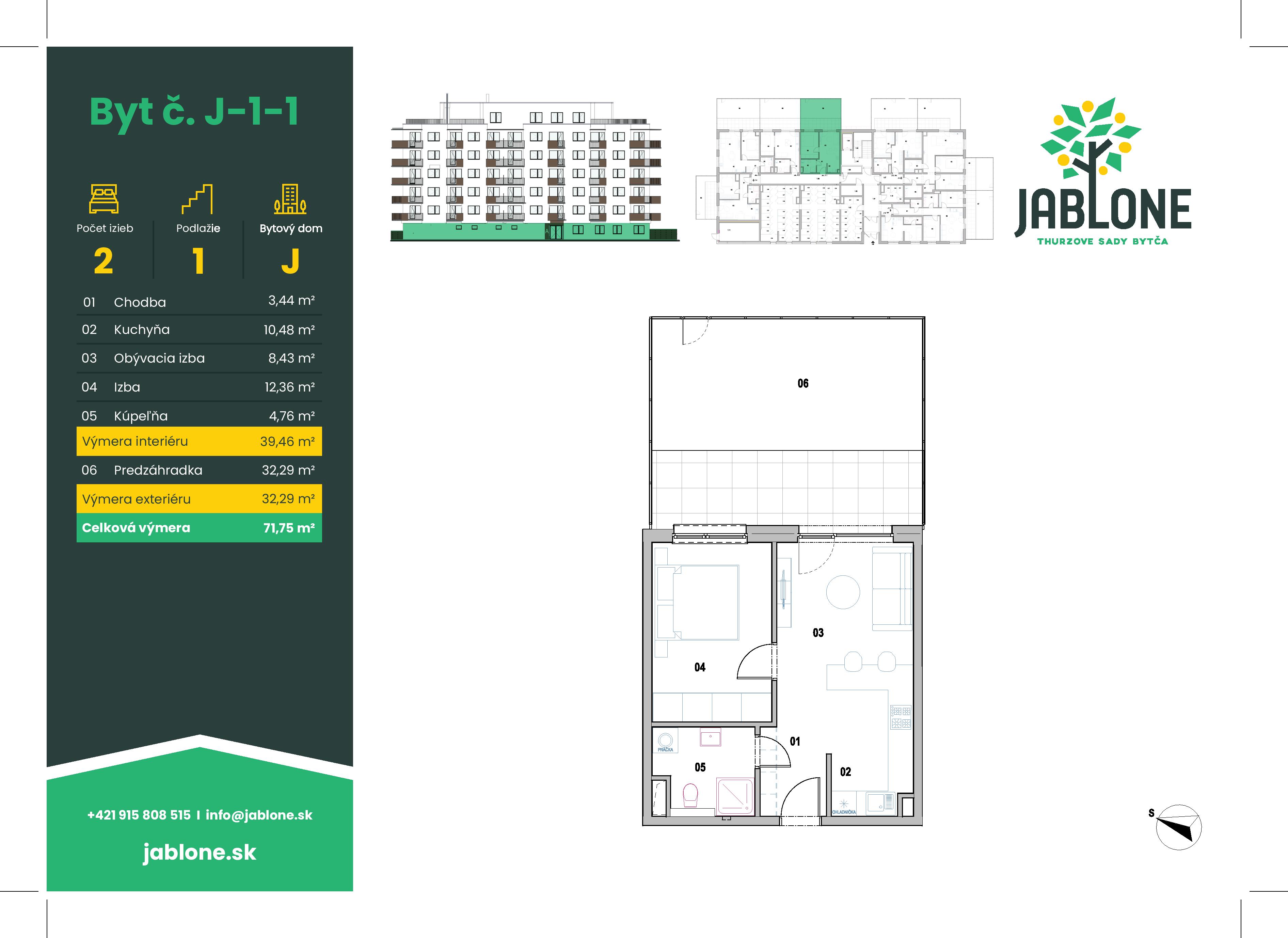 Jablone Thurzove sady - J-1-1 - Pôdorys