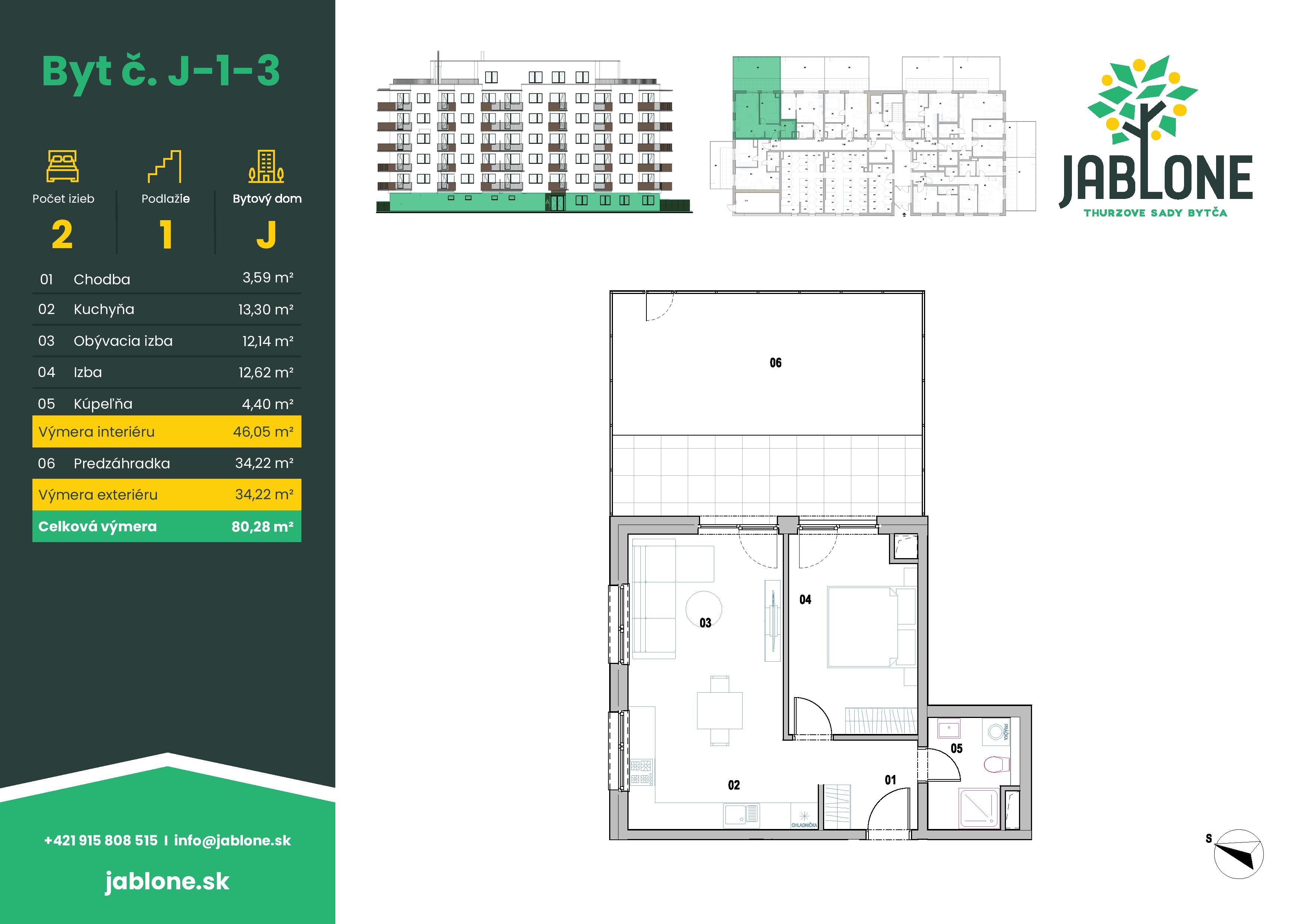 Jablone Thurzove sady - J-1-3 - Pôdorys