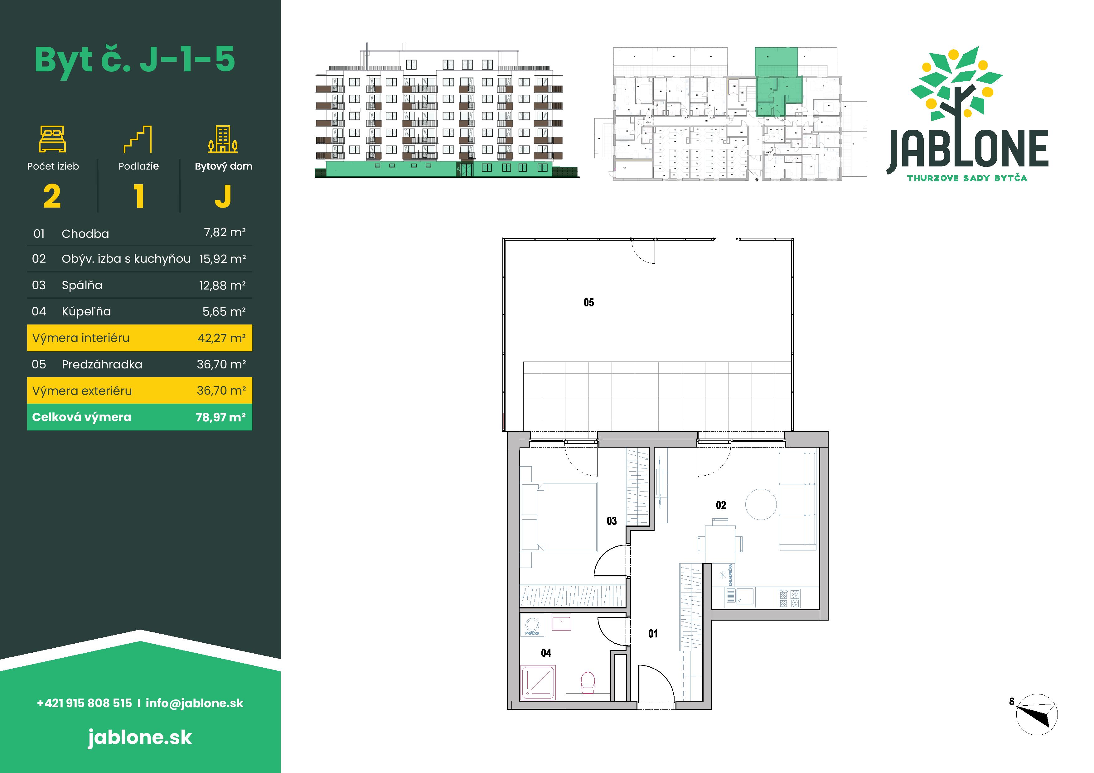 Jablone Thurzove sady - J-1-5 - Pôdorys