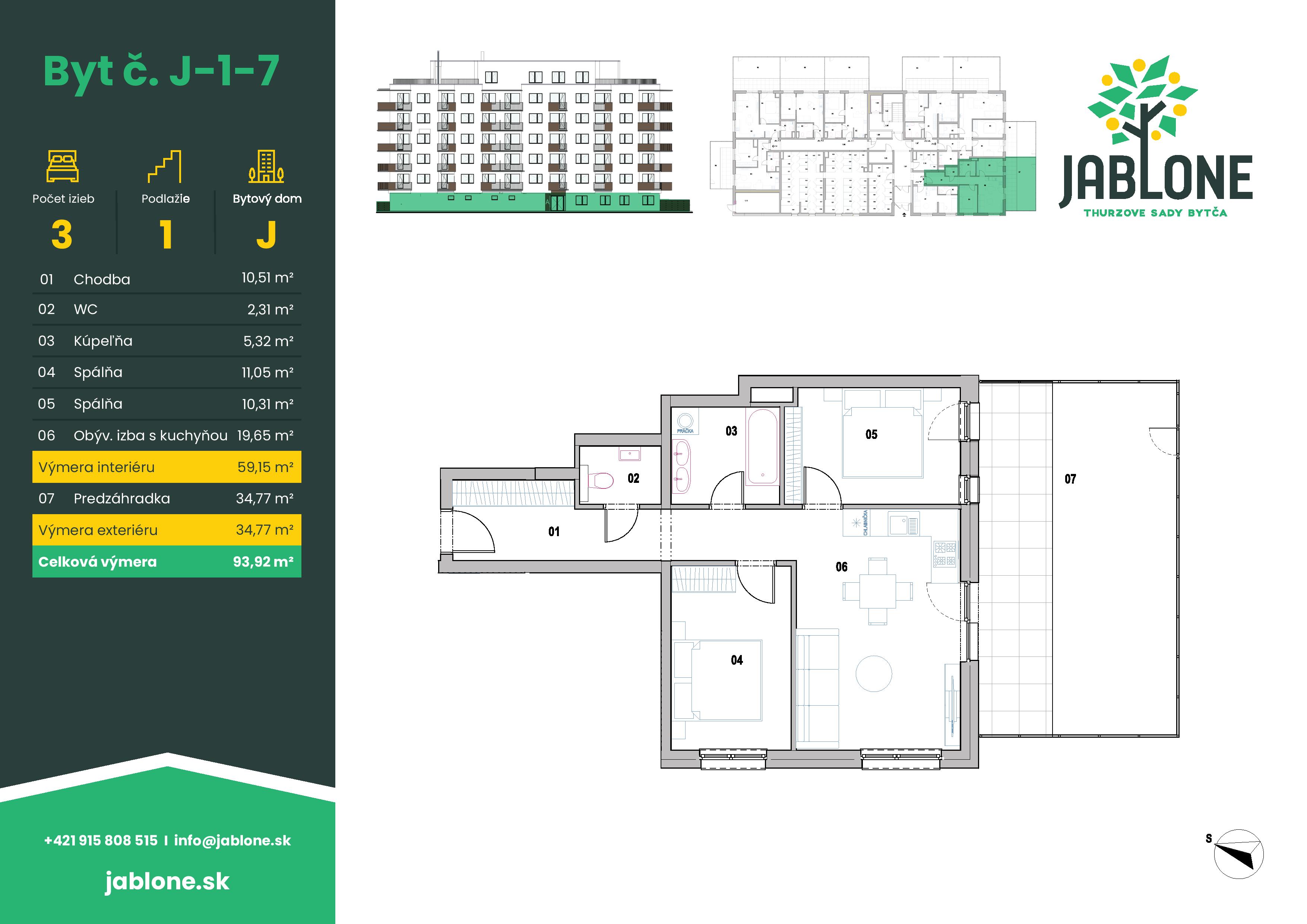 Jablone Thurzove sady - J-1-7 - Pôdorys