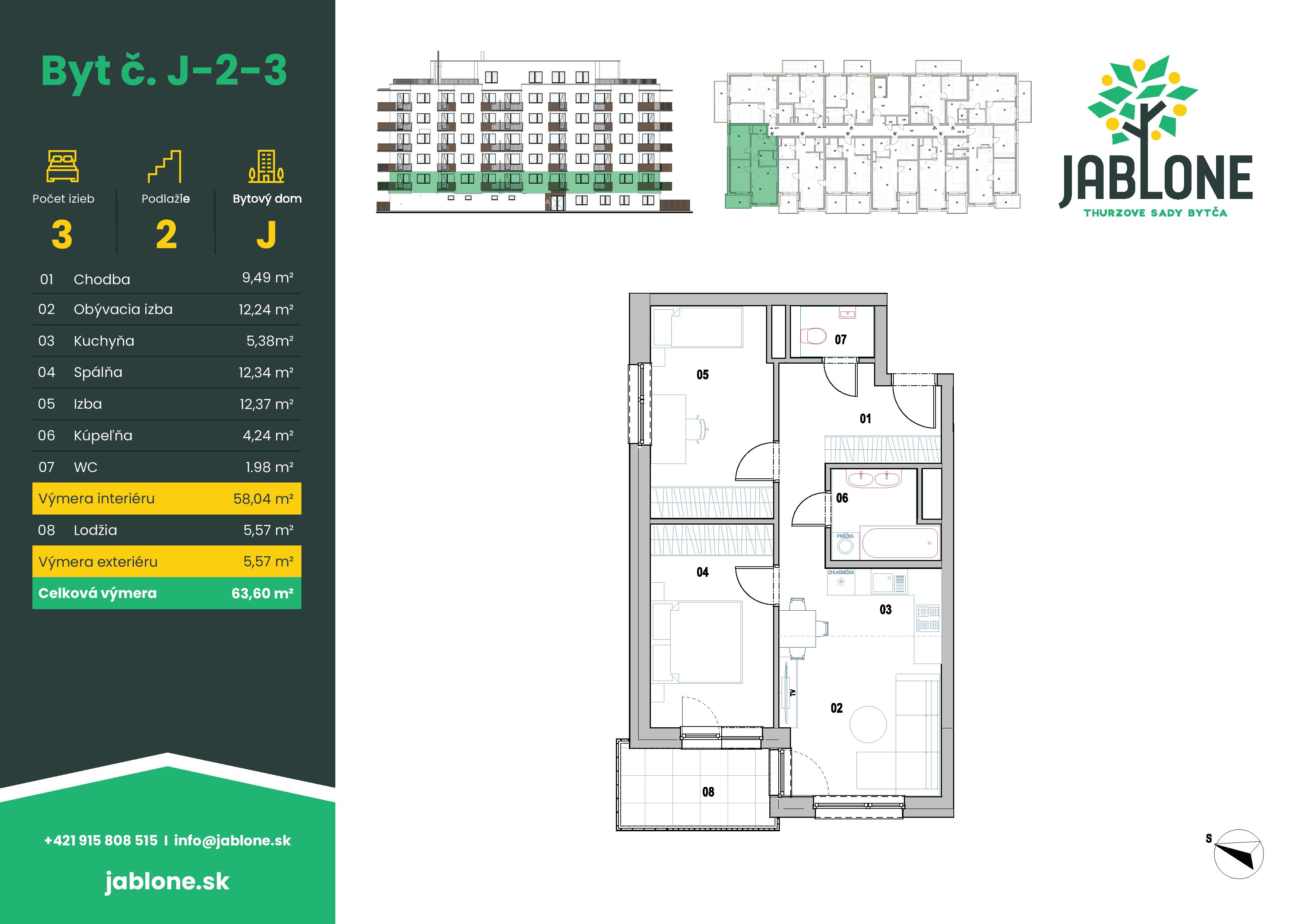 Jablone Thurzove sady - J-2-3 - Pôdorys