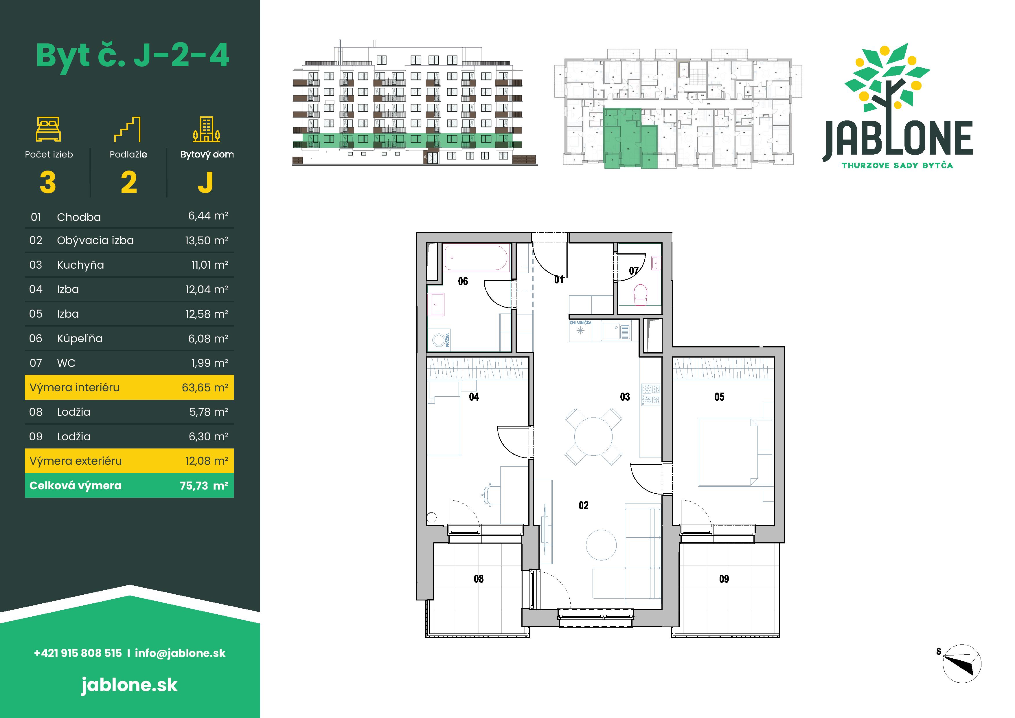 Jablone Thurzove sady - J-2-4 - Pôdorys