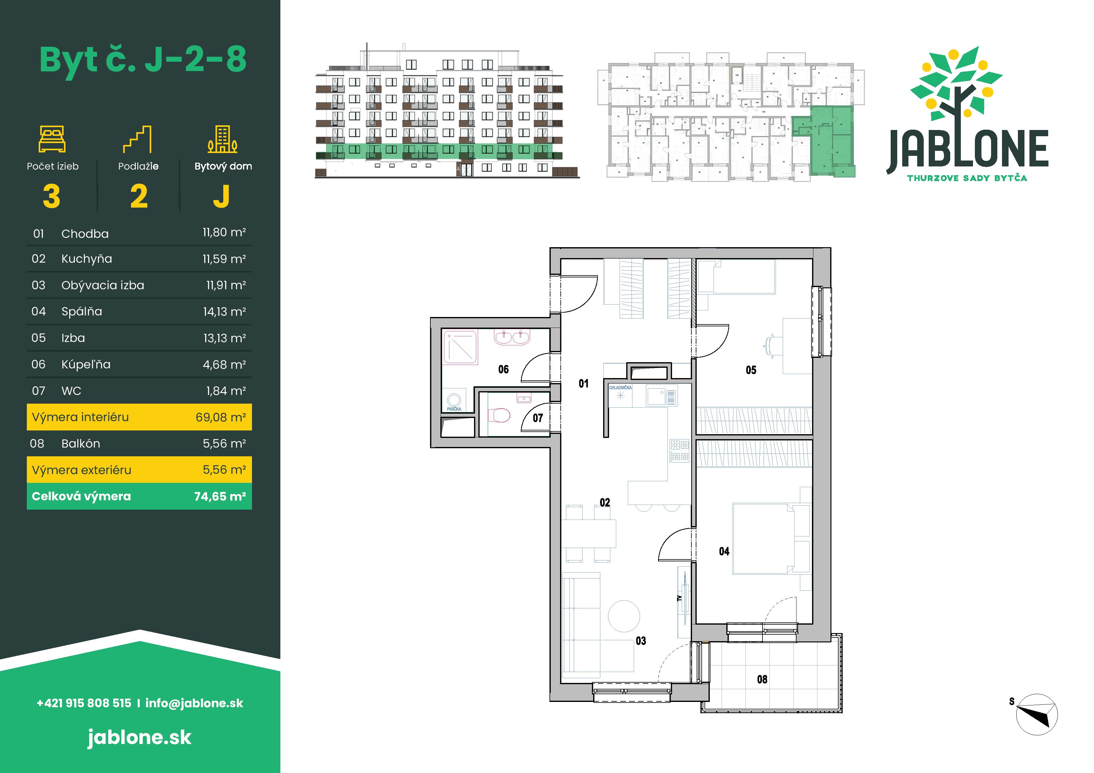 Jablone Thurzove sady - J-2-8 - Pôdorys