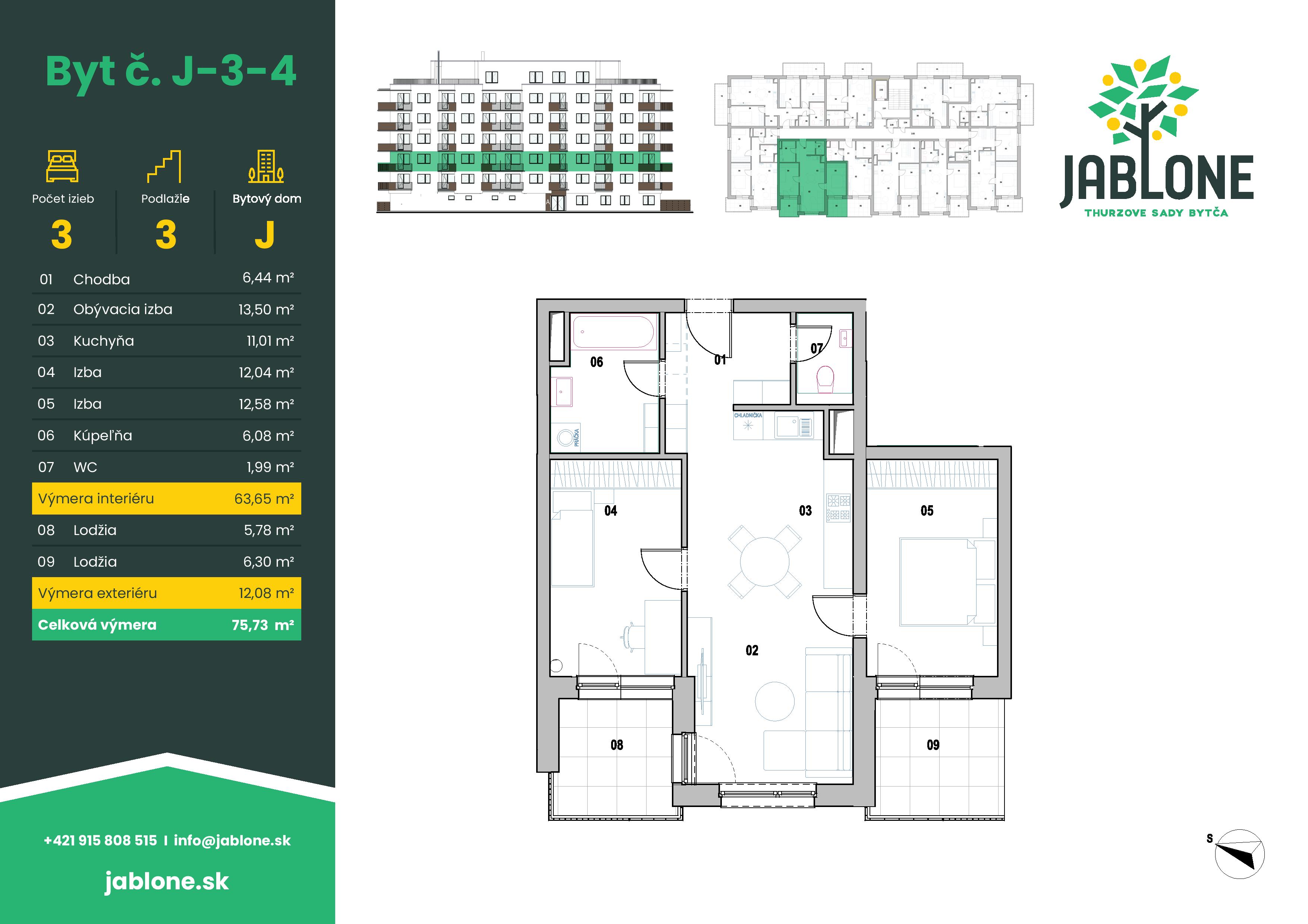 Jablone Thurzove sady - J-3-4 - Pôdorys