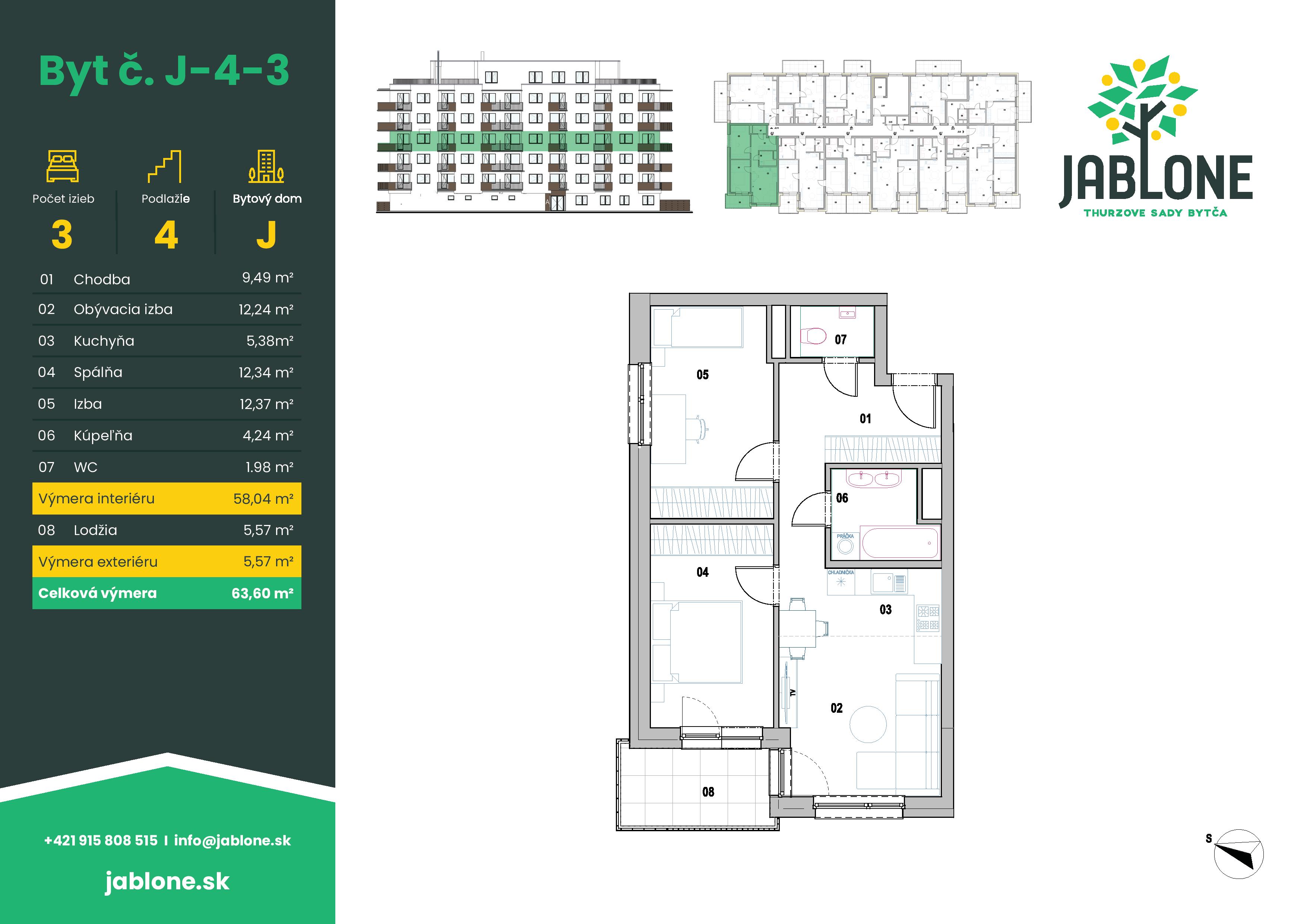 Jablone Thurzove sady - J-4-3 - Pôdorys