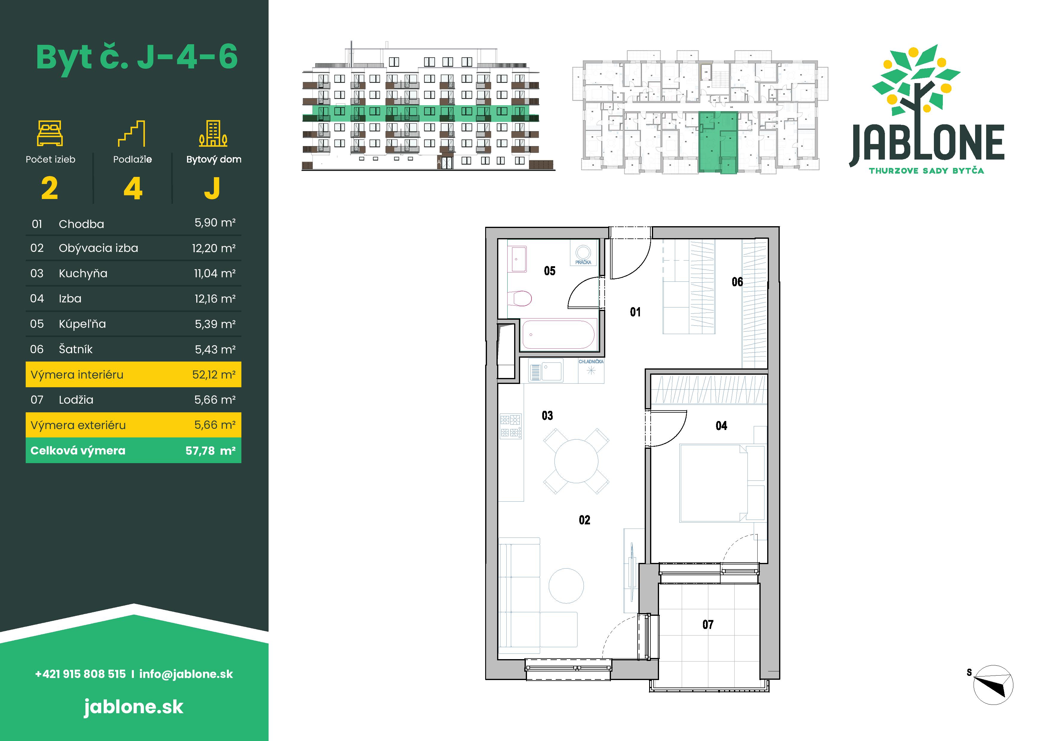 Jablone Thurzove sady - J-4-6 - Pôdorys