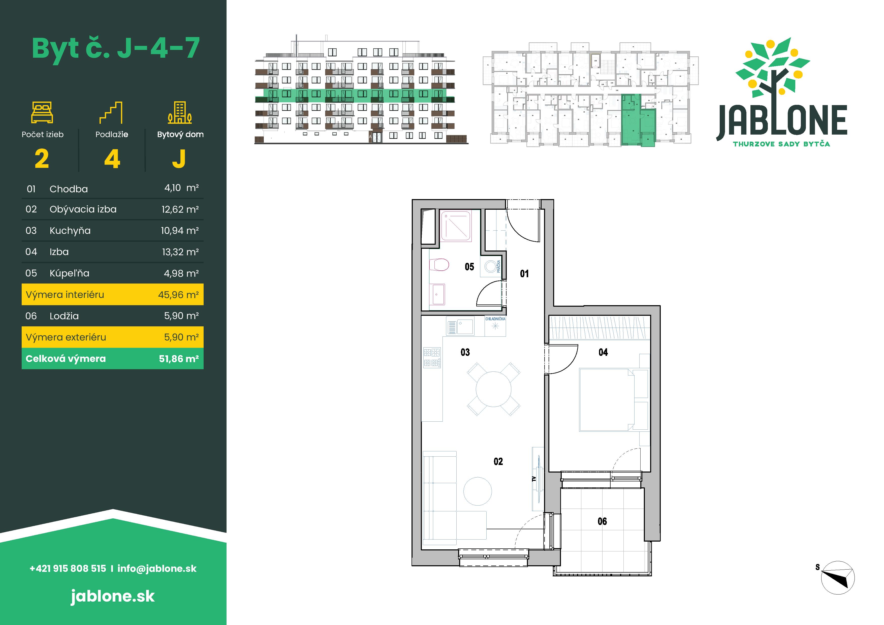 Jablone Thurzove sady - J-4-7 - Pôdorys