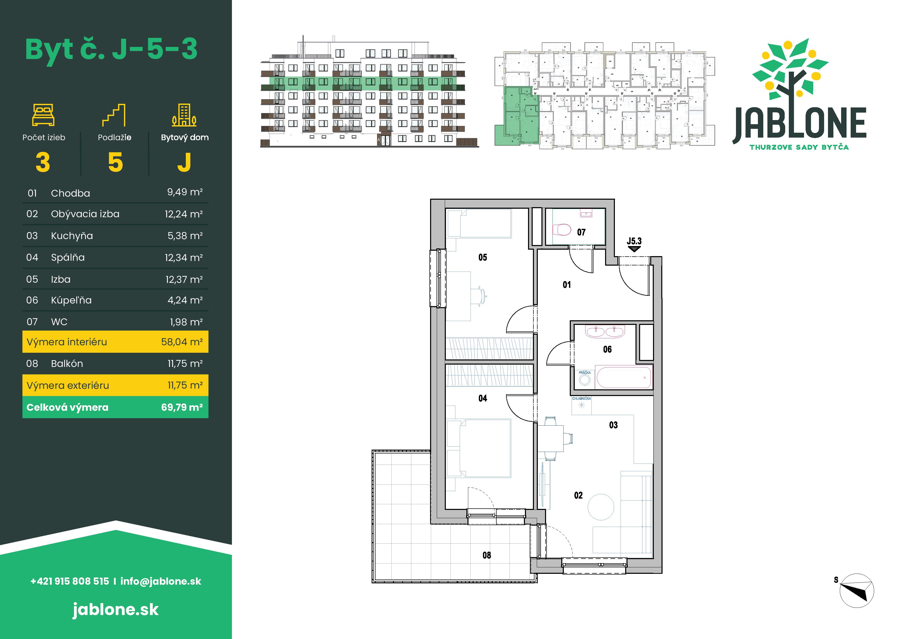 Jablone Thurzove sady - J-5-3 - Pôdorys