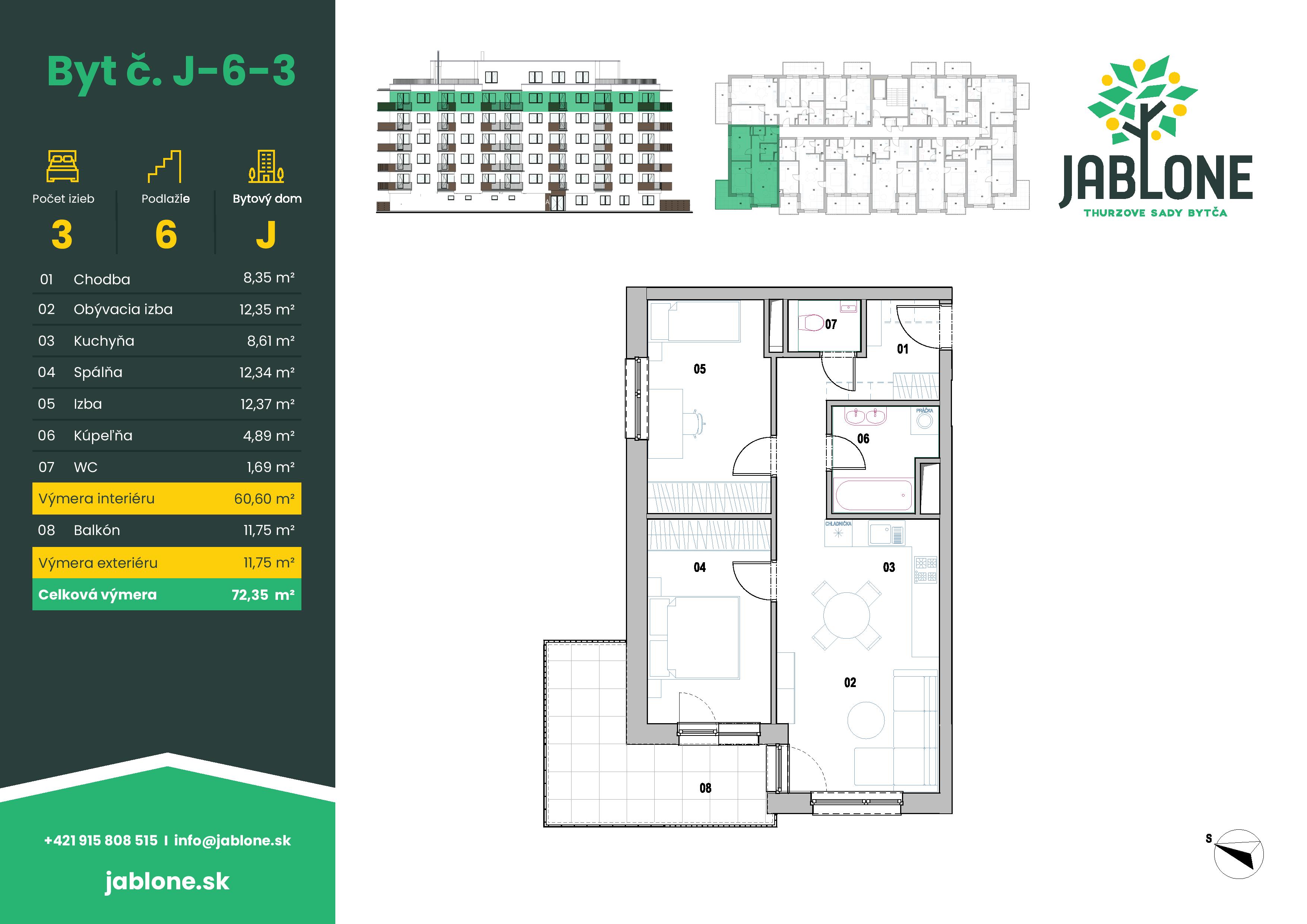 Jablone Thurzove sady - J-6-3 - Pôdorys