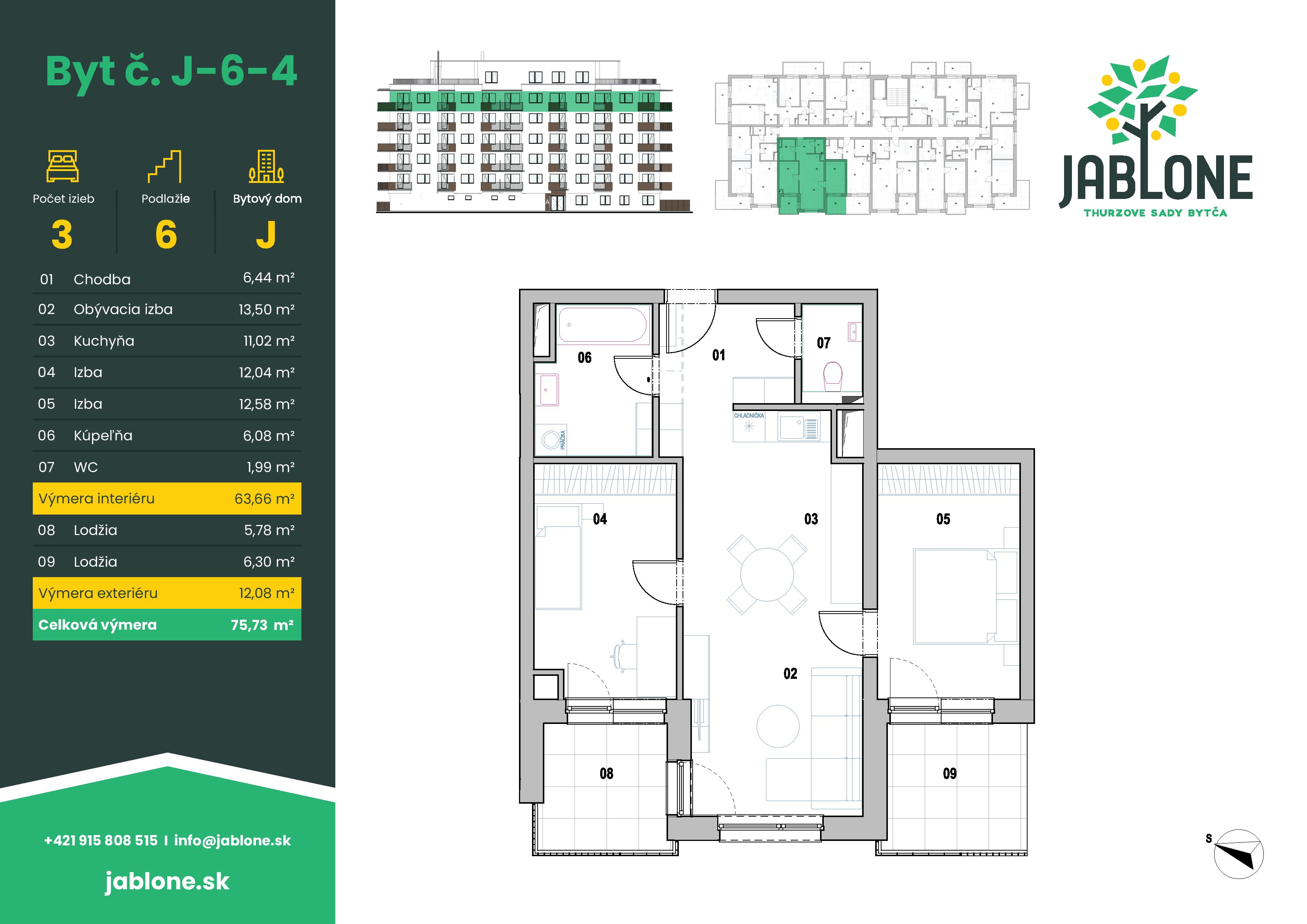 Jablone Thurzove sady - J-6-4 - Pôdorys