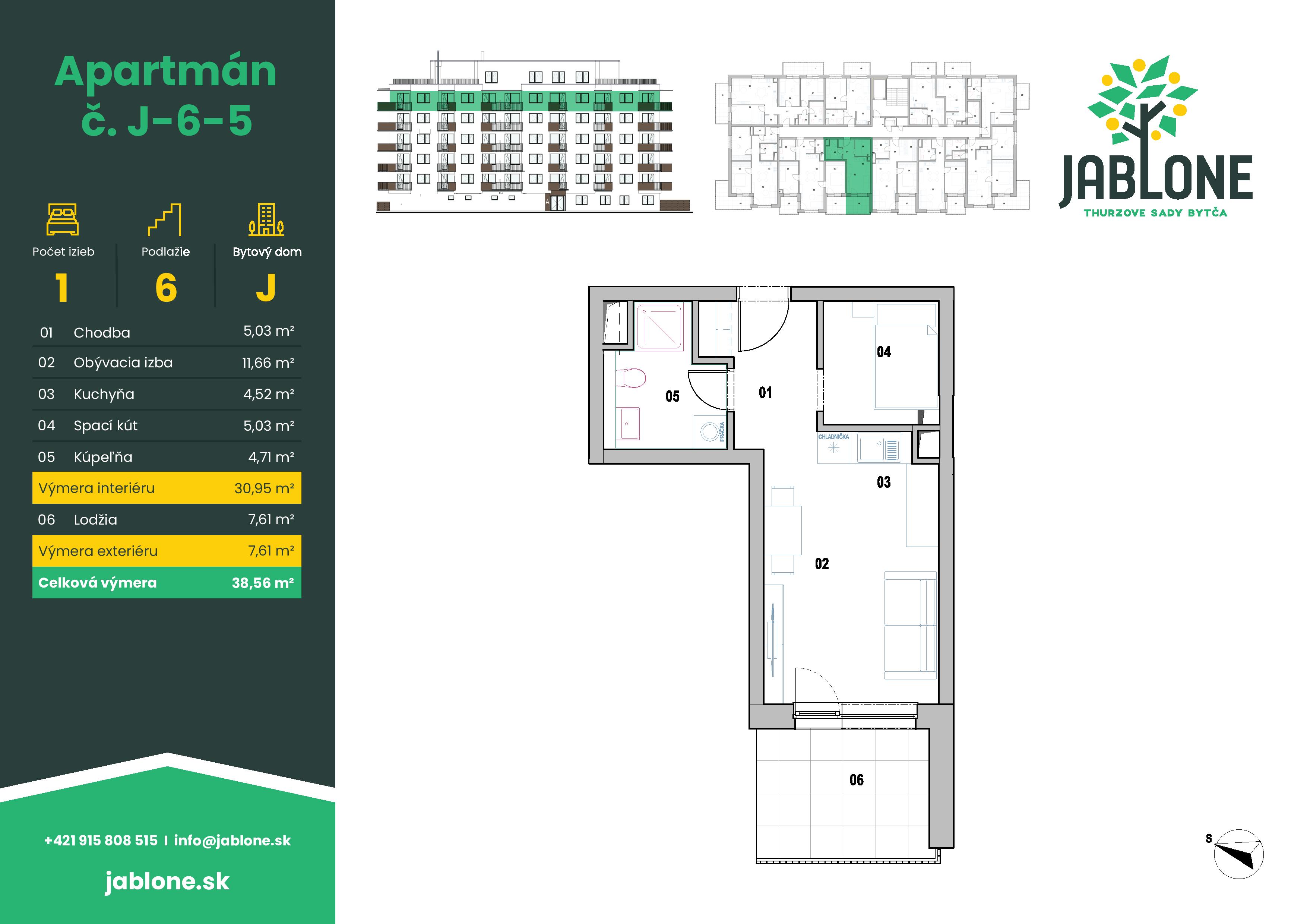 Jablone Thurzove sady - J-6-5 - Pôdorys