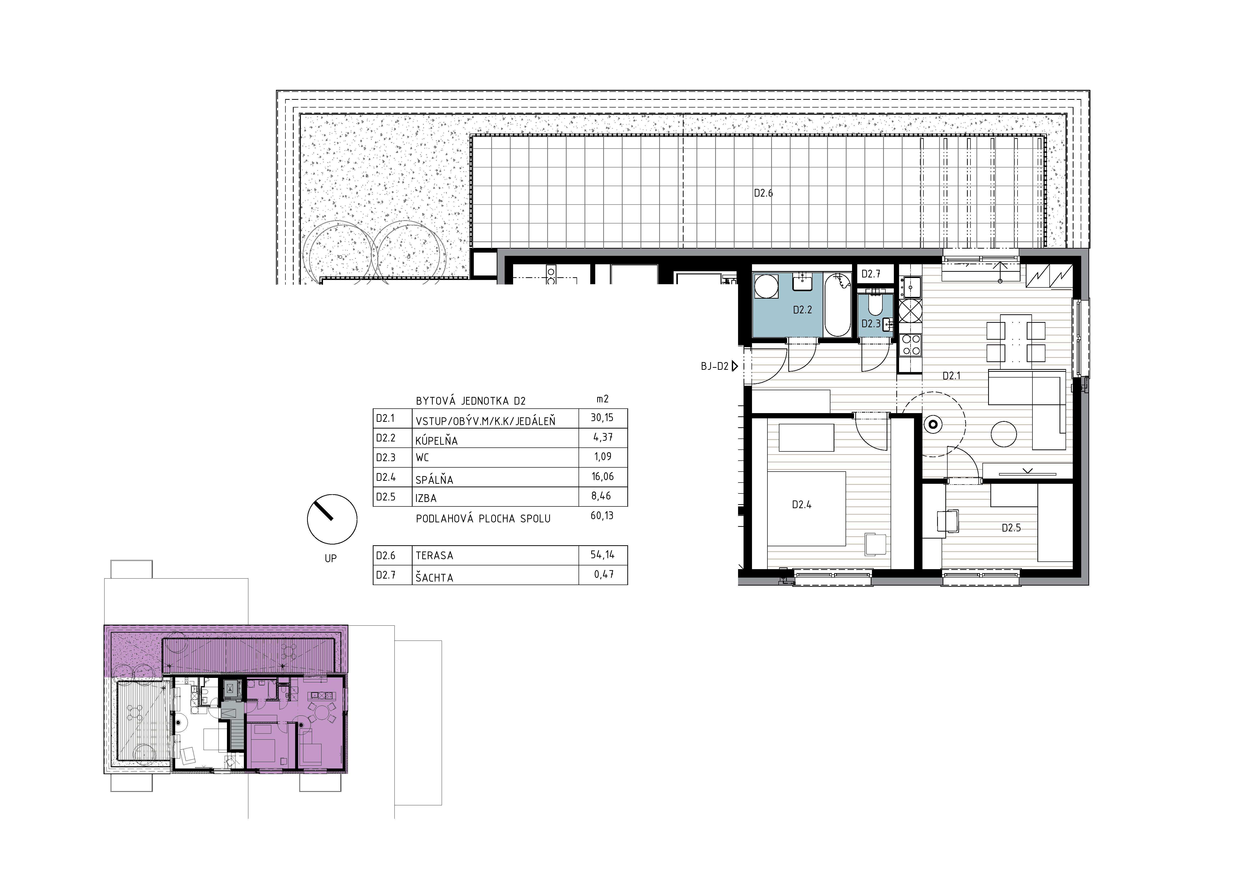 Activity residence - D2 verzia 3i - Pôdorys