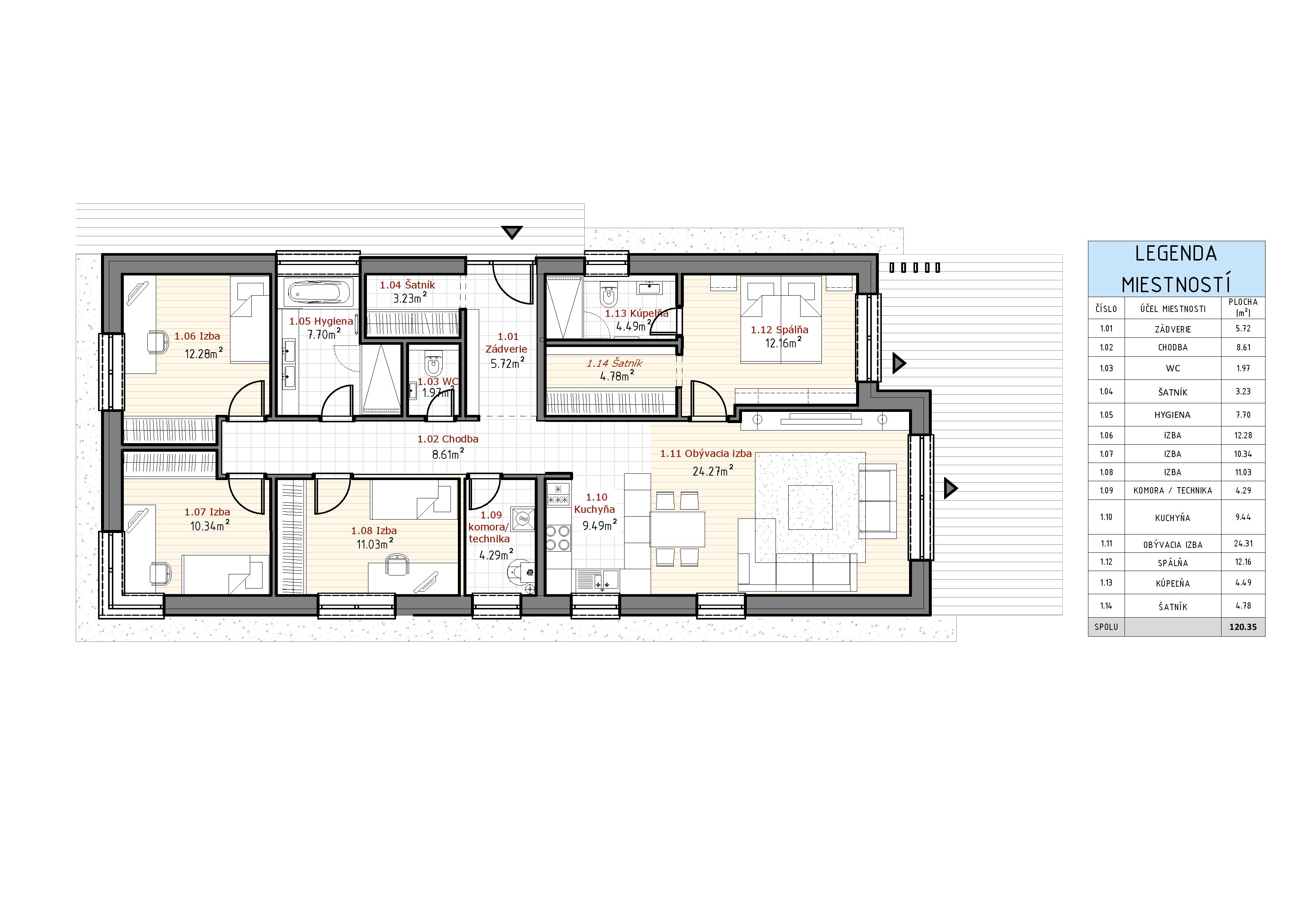 Eco Residence - C09 - Pôdorys