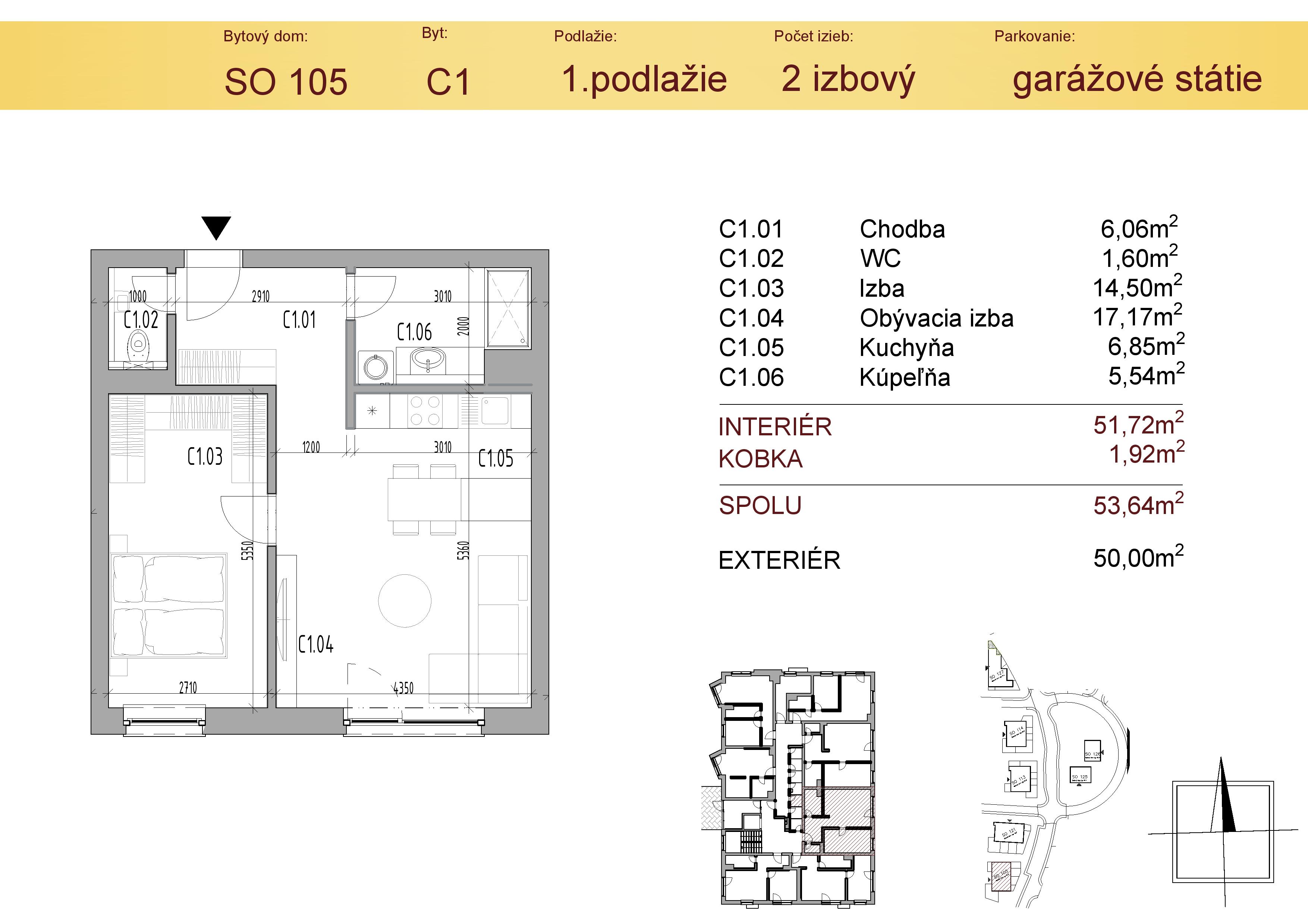 Malý Raj Residence - C1 - Pôdorys