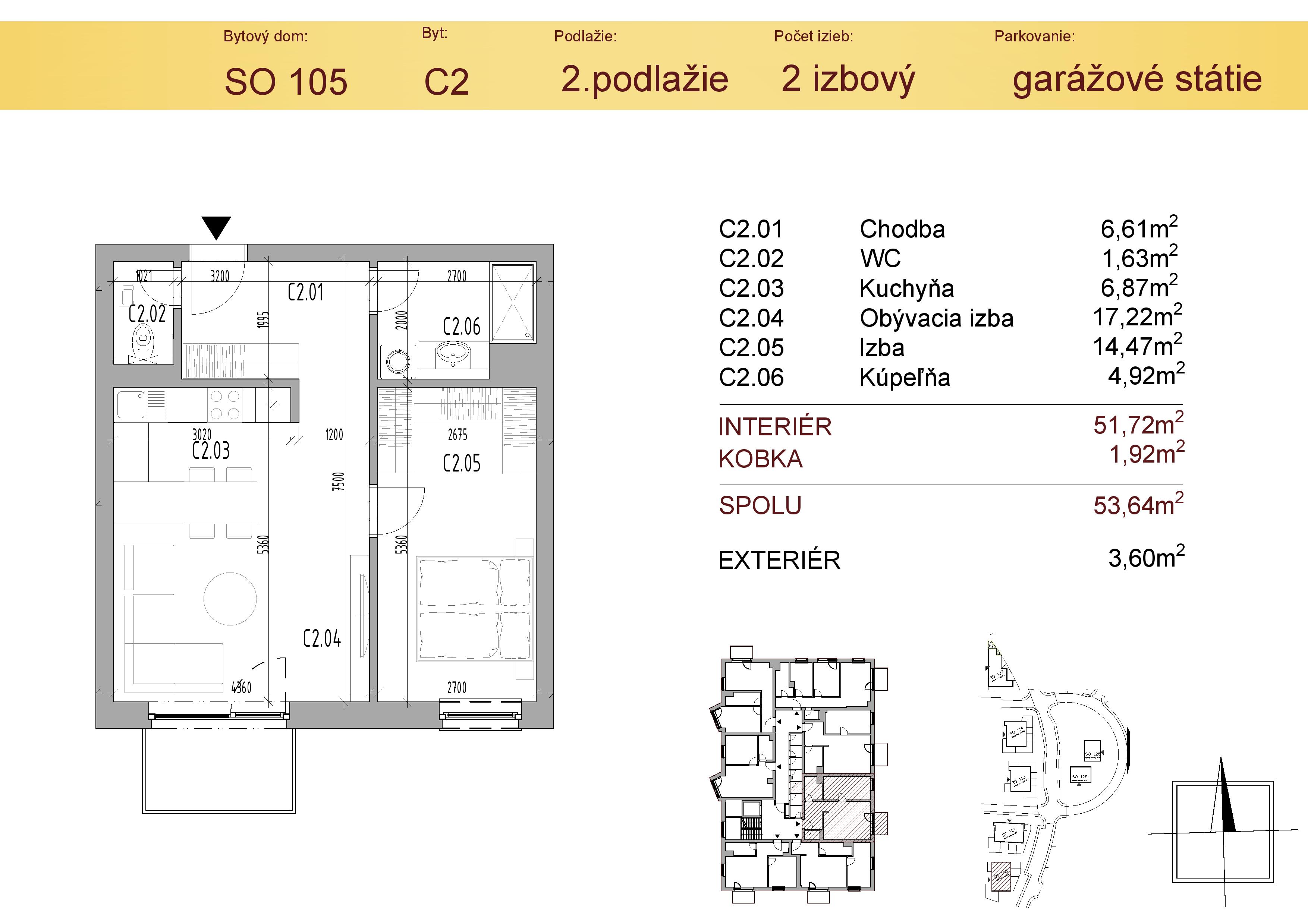 Malý Raj Residence - C2 - Pôdorys