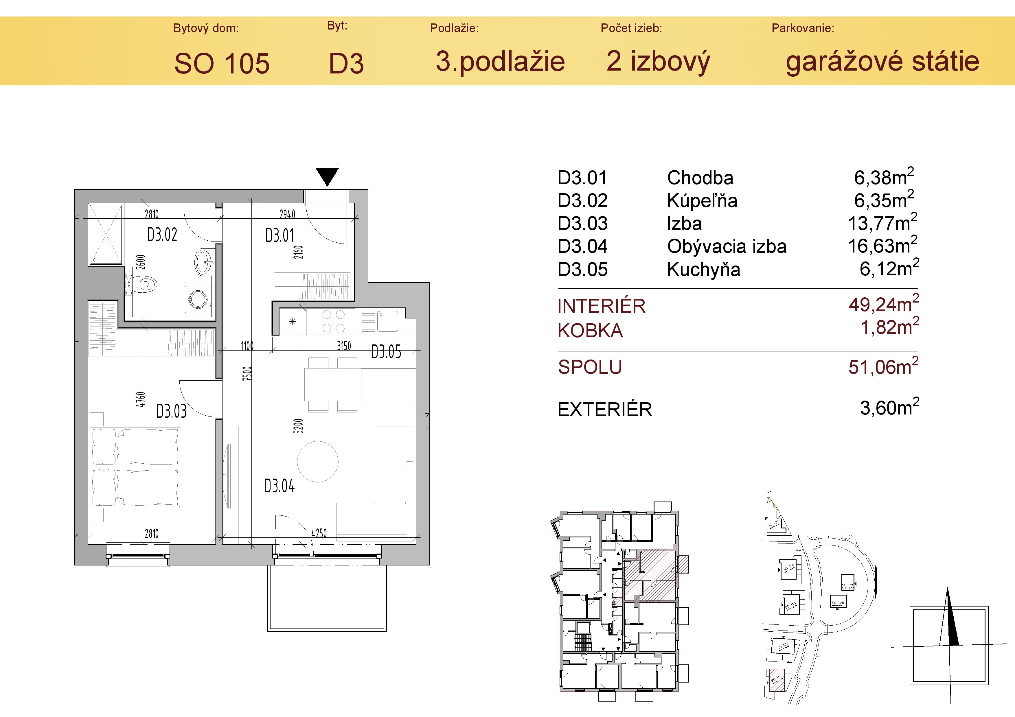 Malý Raj Residence - D3 - Pôdorys