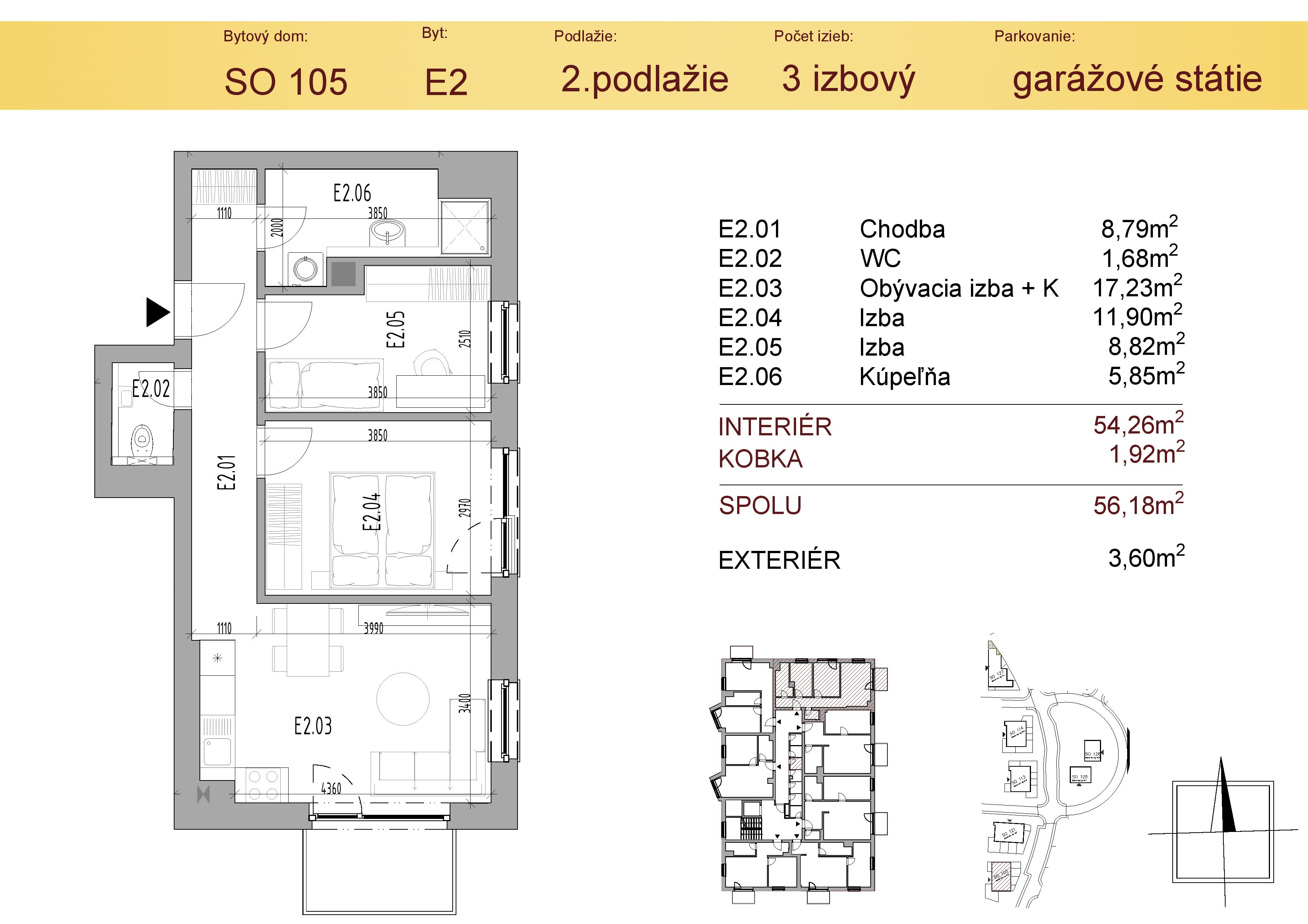 Malý Raj Residence - E2 - Pôdorys
