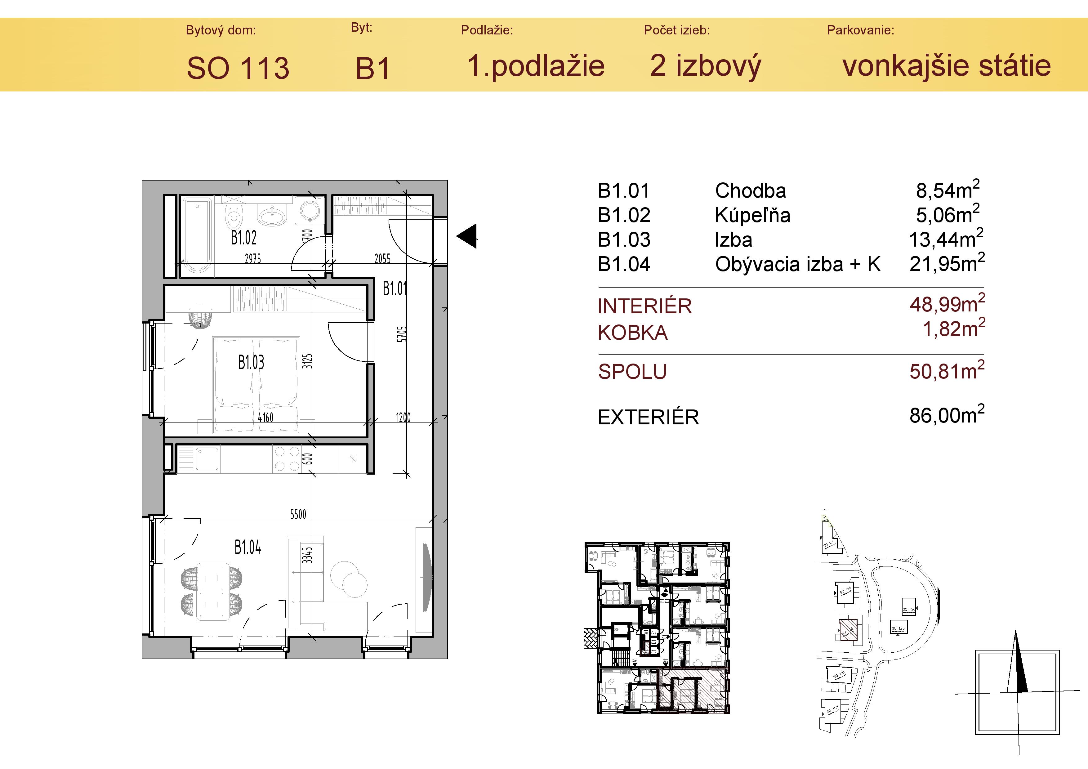 Malý Raj Residence - B1 - Pôdorys