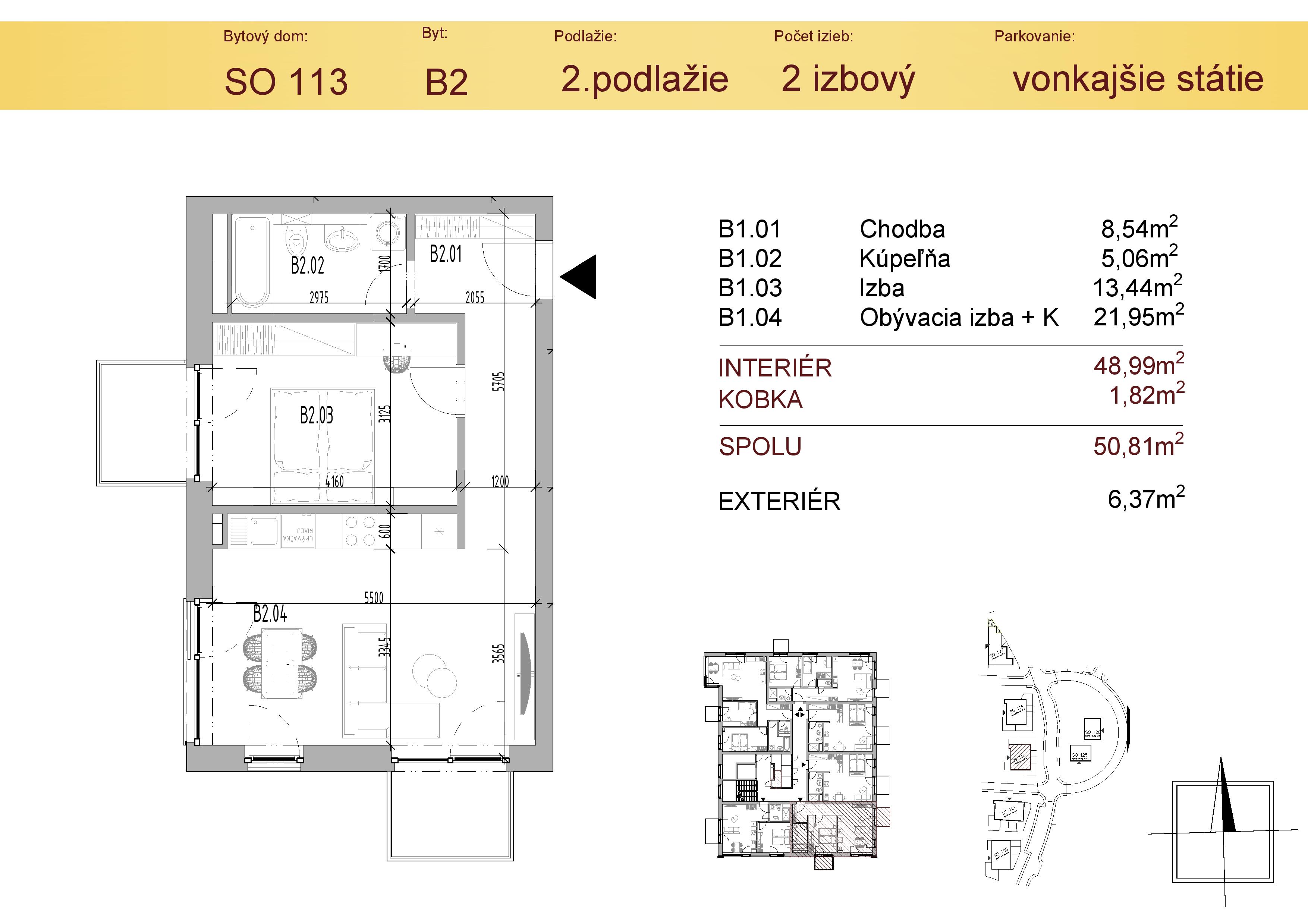 Malý Raj Residence - B2 - Pôdorys