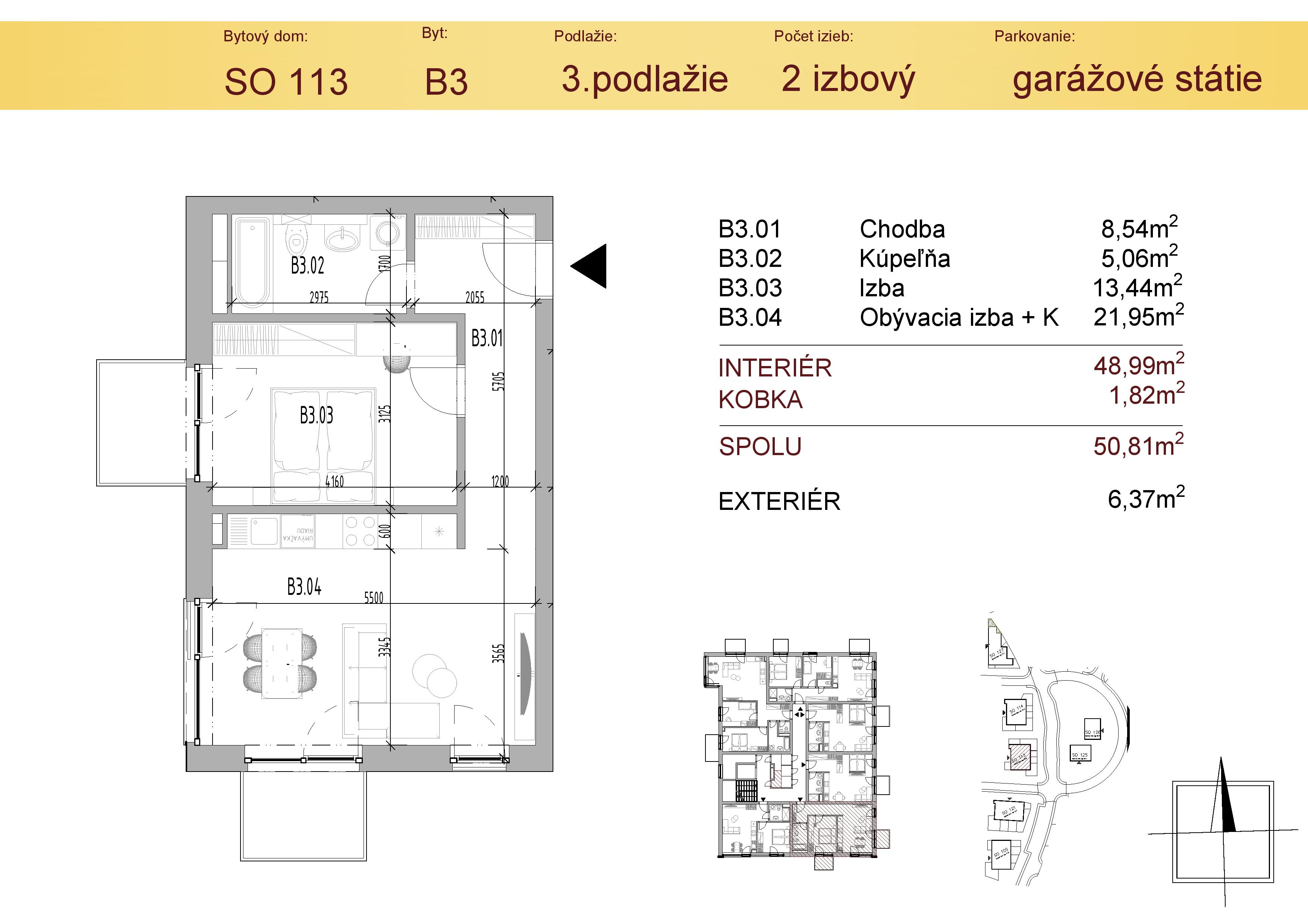 Malý Raj Residence - B3 - Pôdorys