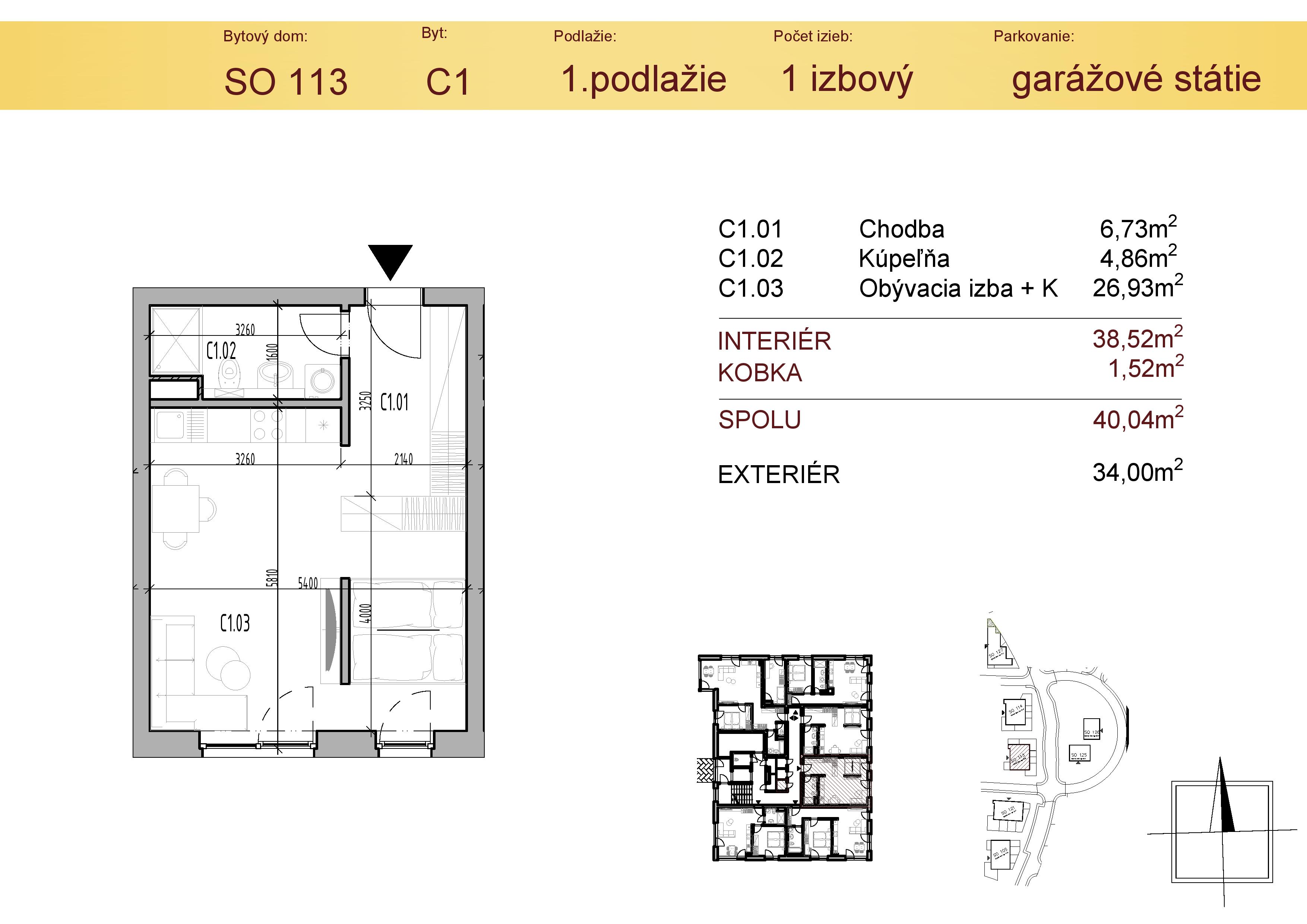 Malý Raj Residence - C1 - Pôdorys