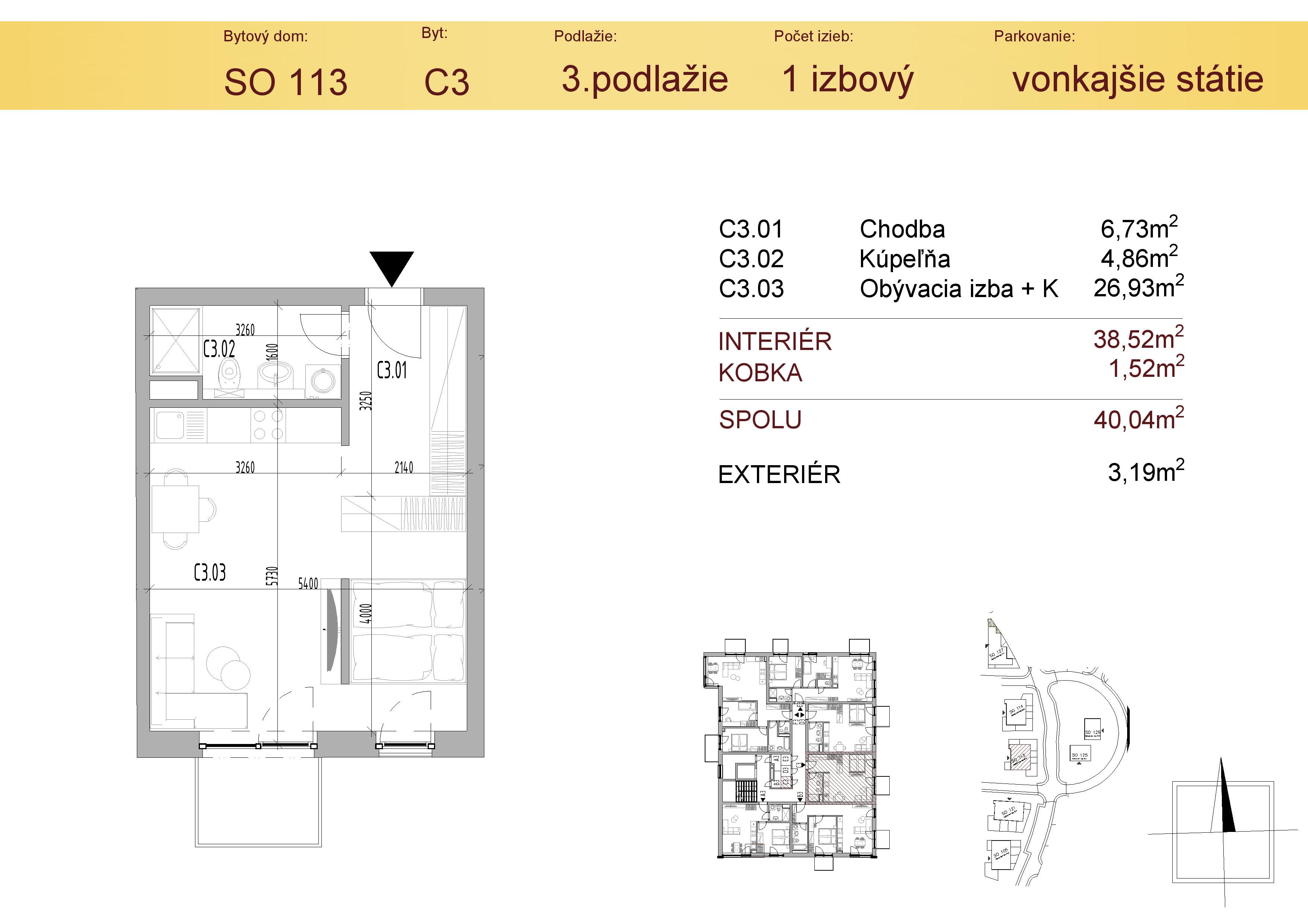 Malý Raj Residence - C3 - Pôdorys