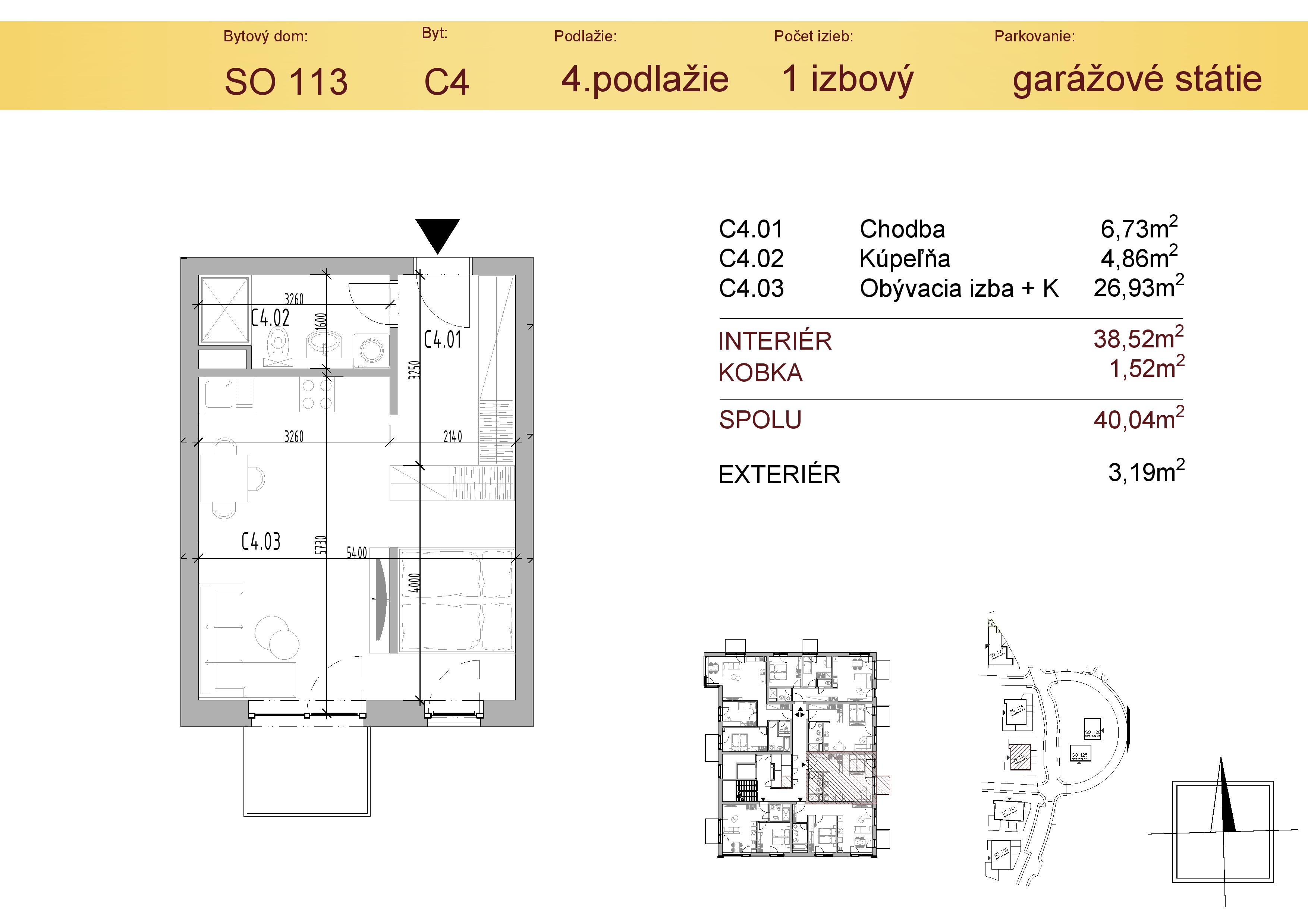 Malý Raj Residence - C4 - Pôdorys