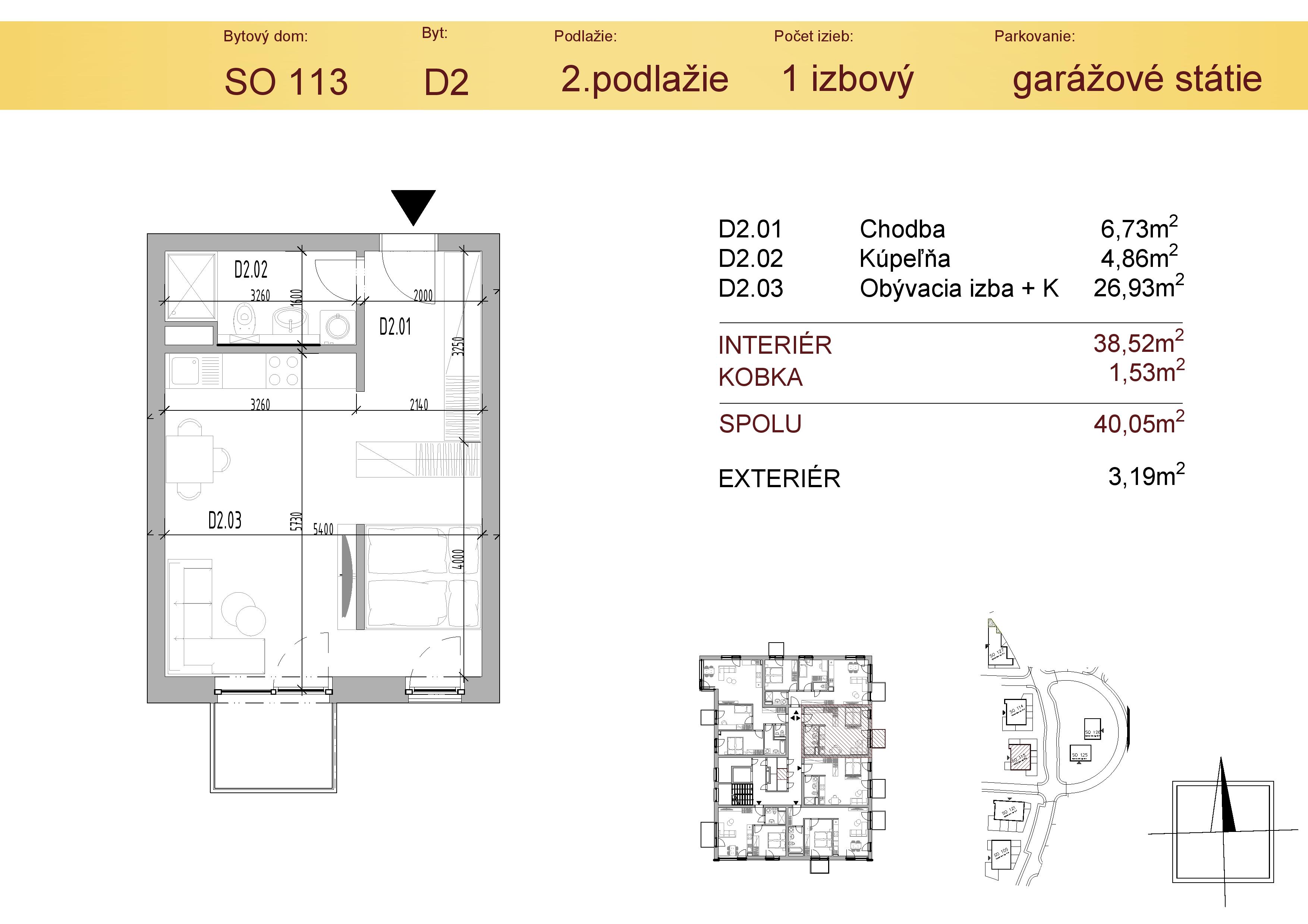 Malý Raj Residence - D2 - Pôdorys