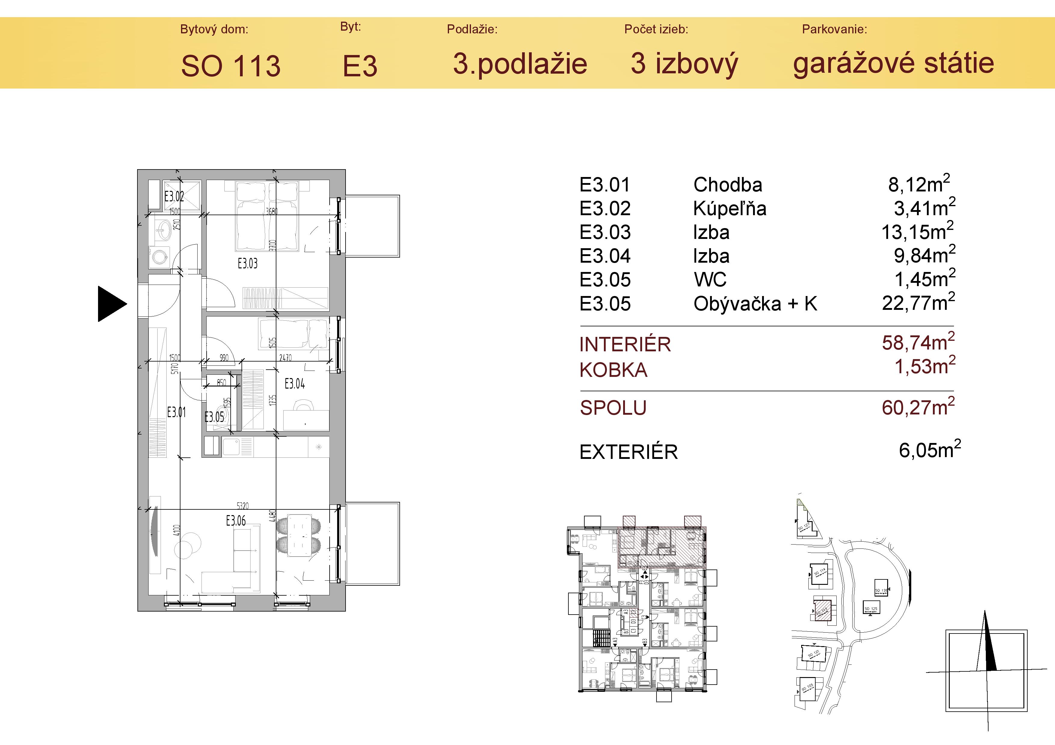 Malý Raj Residence - E3 - Pôdorys