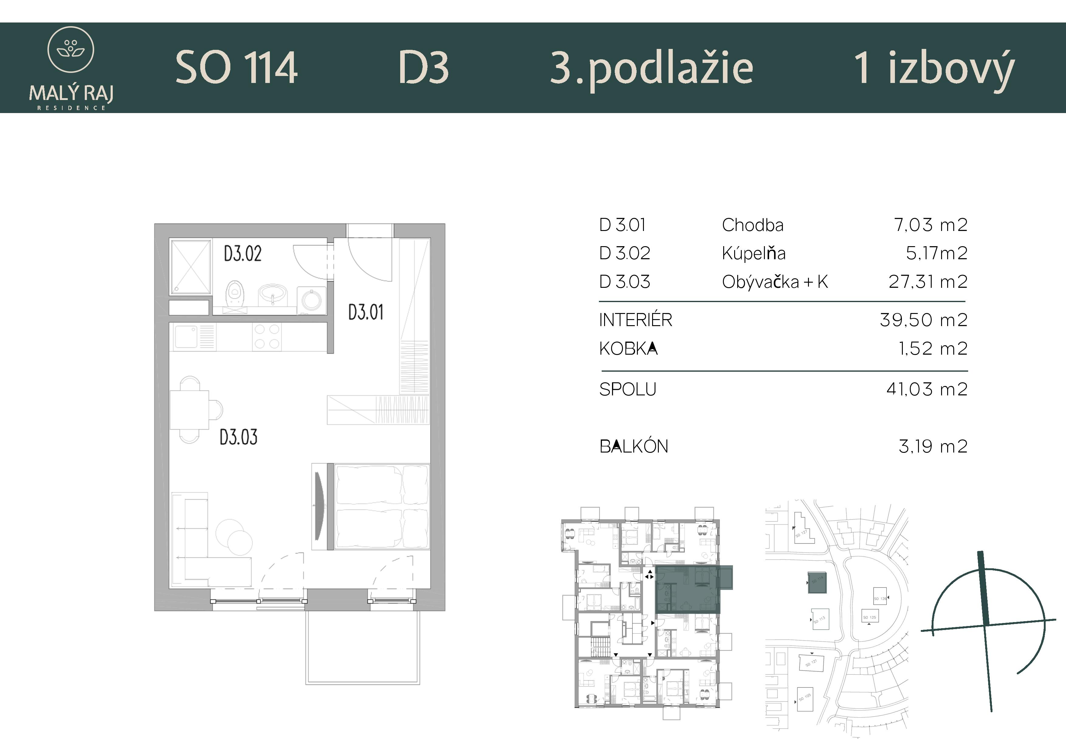 Malý Raj Residence - D3 - Pôdorys