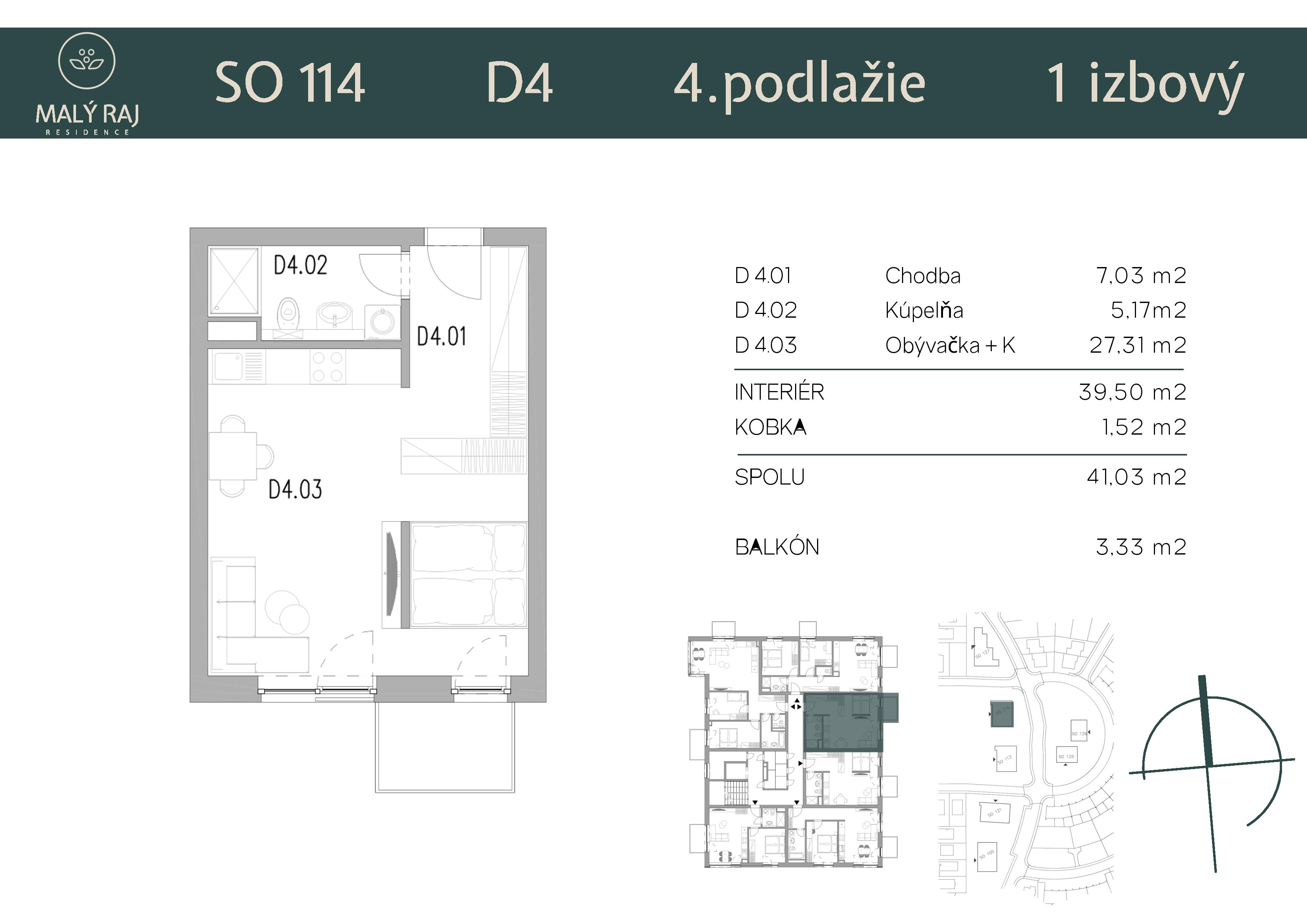 Malý Raj Residence - D4 - Pôdorys