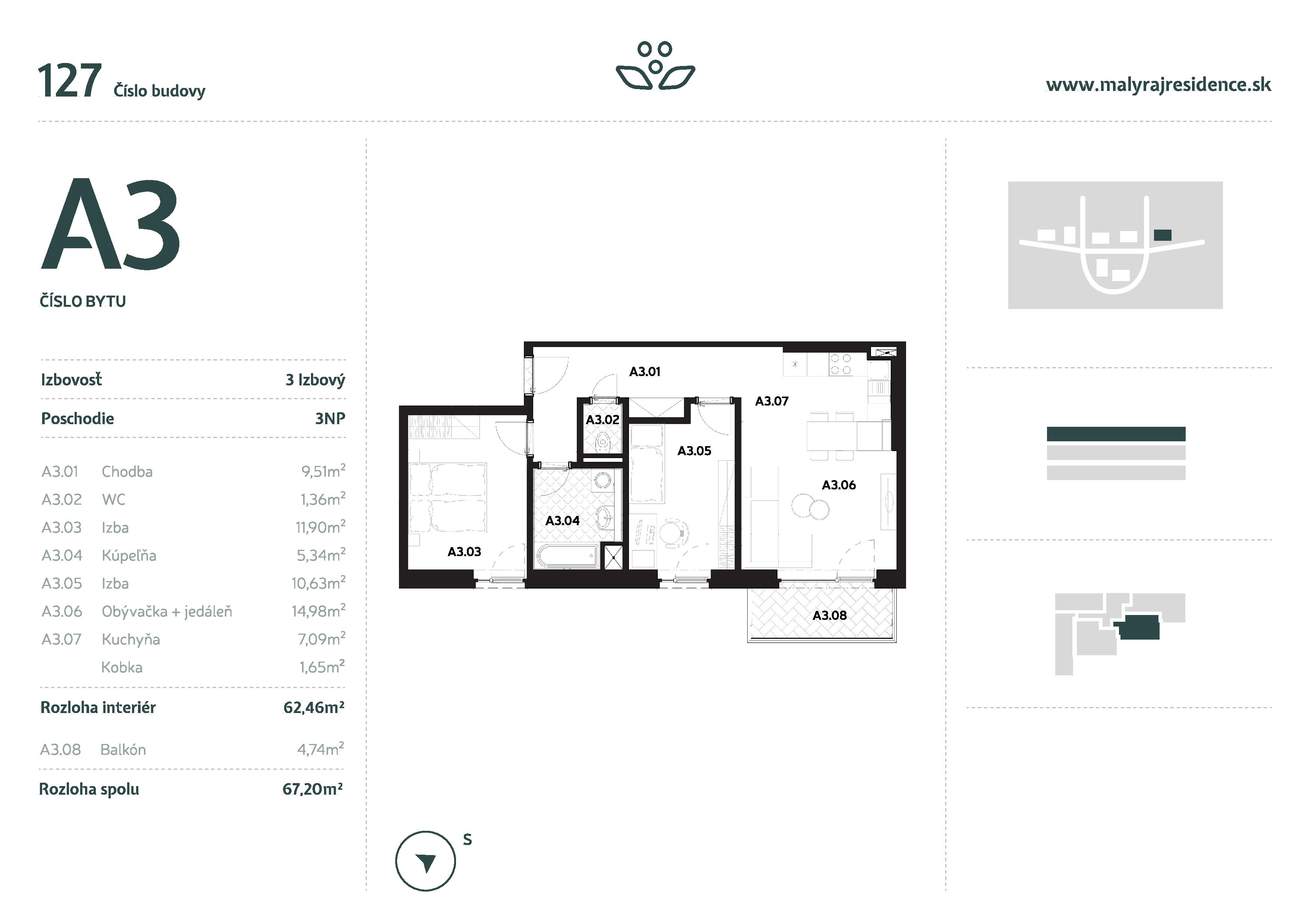 Malý Raj Residence - A3 - Pôdorys