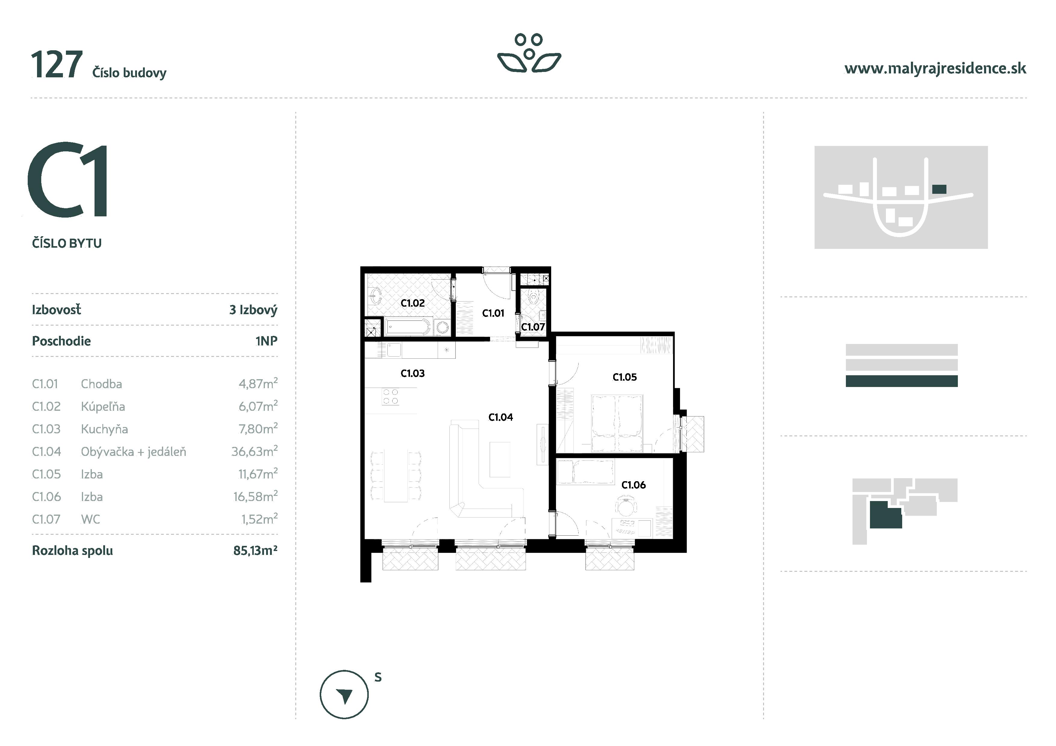 Malý Raj Residence - C1 - Pôdorys