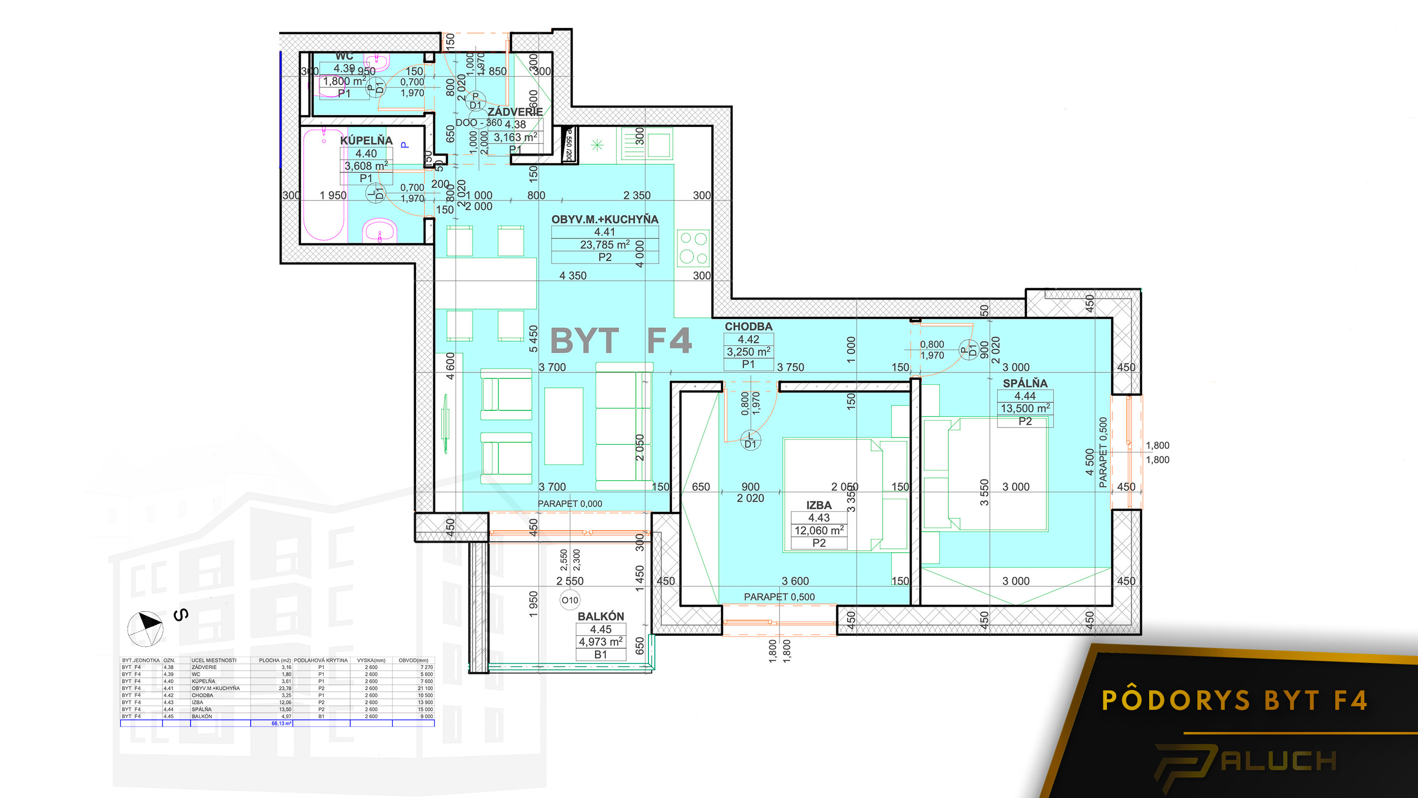 Rezidencia pod Kaštieľom - F4 - Pôdorys