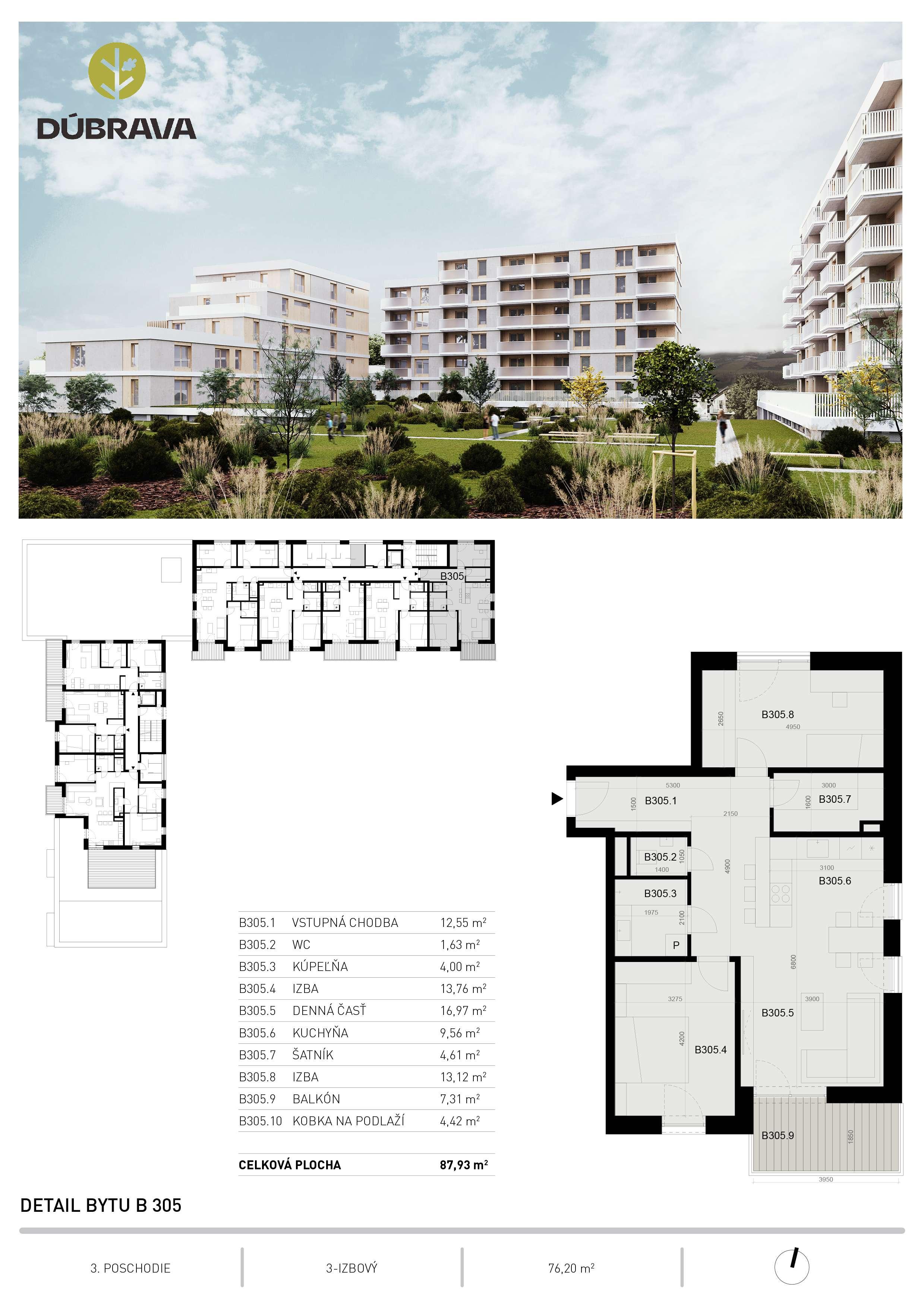 Dúbrava - B305 - Pôdorys
