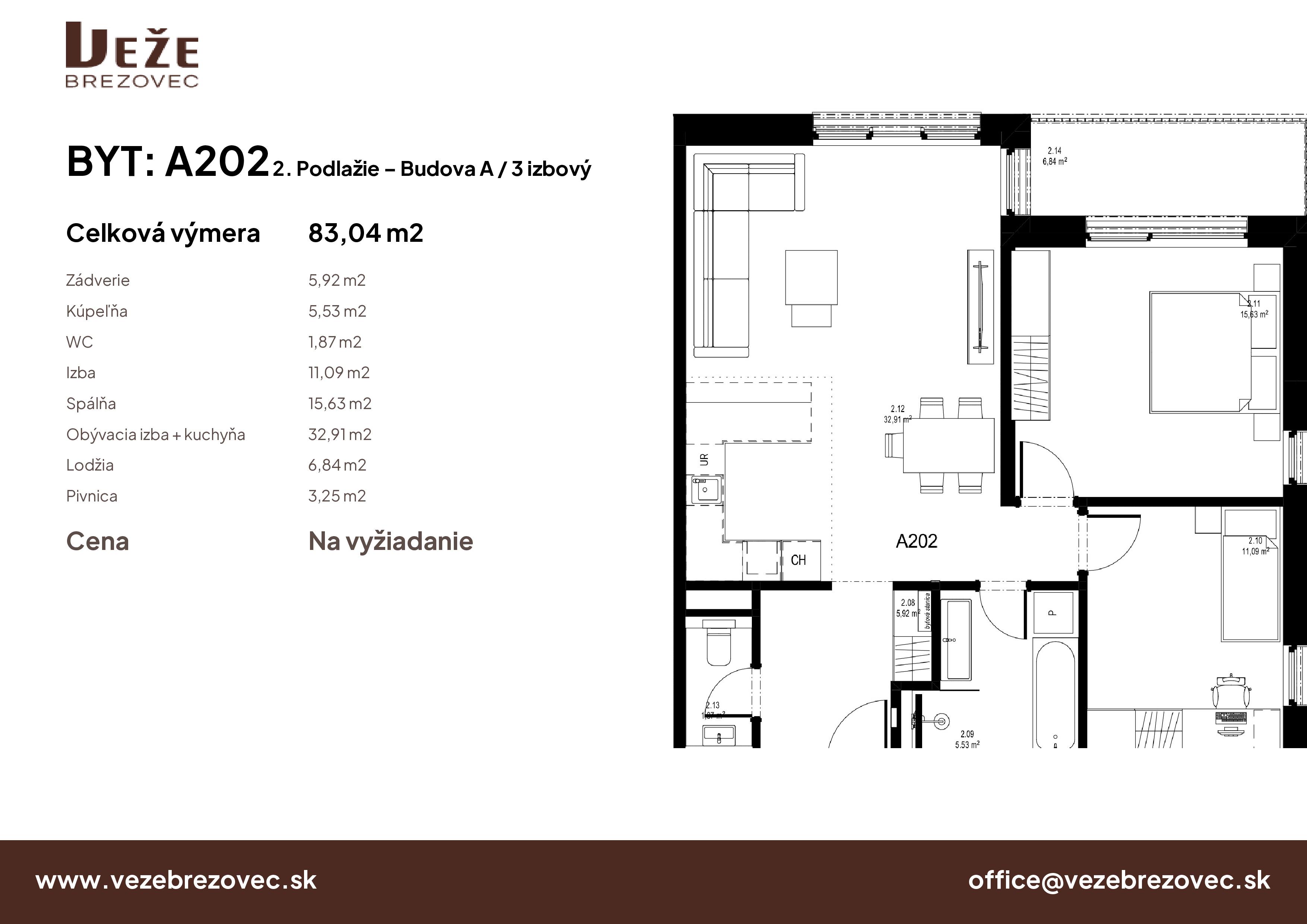 Veže Brezovec - A202 - Pôdorys