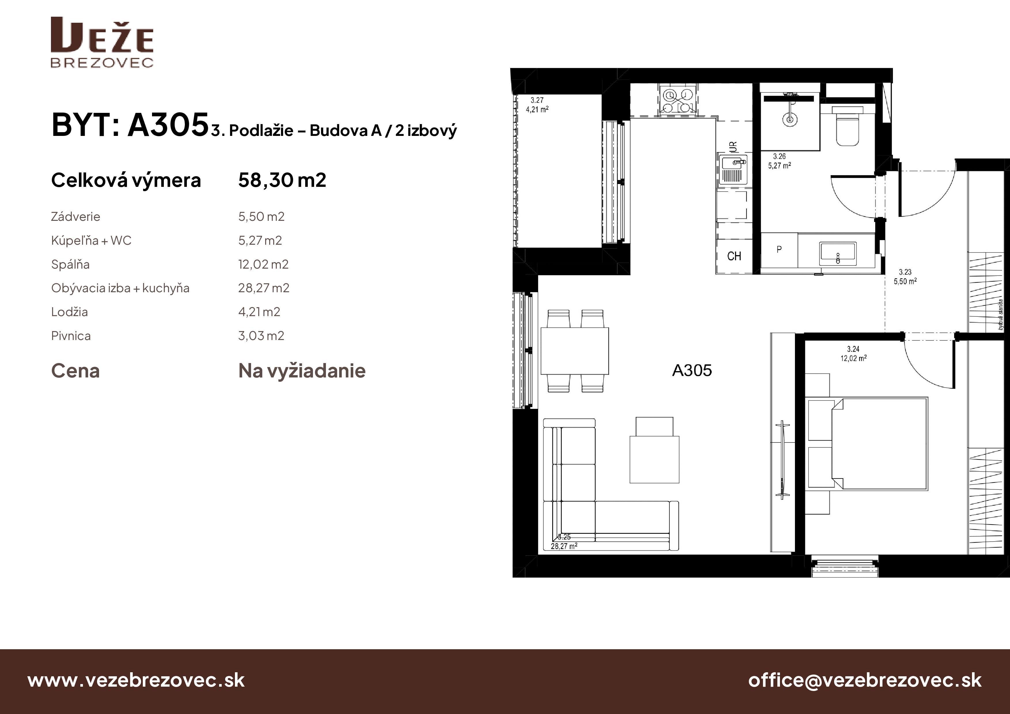 Veže Brezovec - A305 - Pôdorys