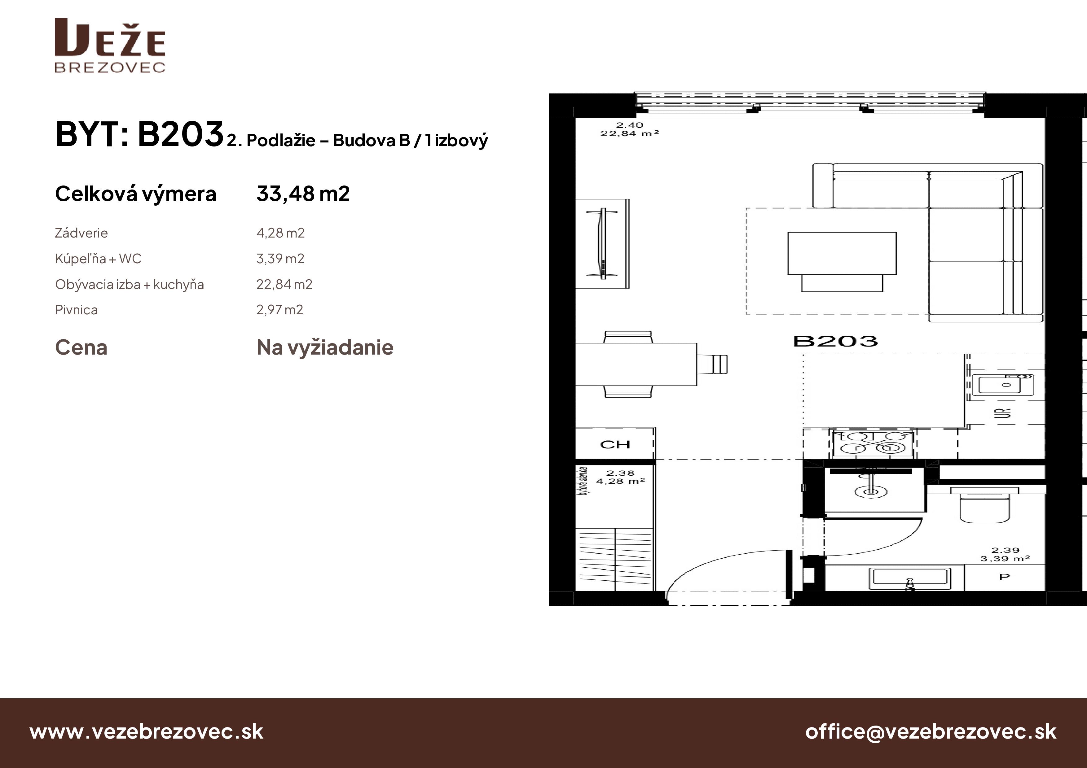 Veže Brezovec - B203 - Pôdorys