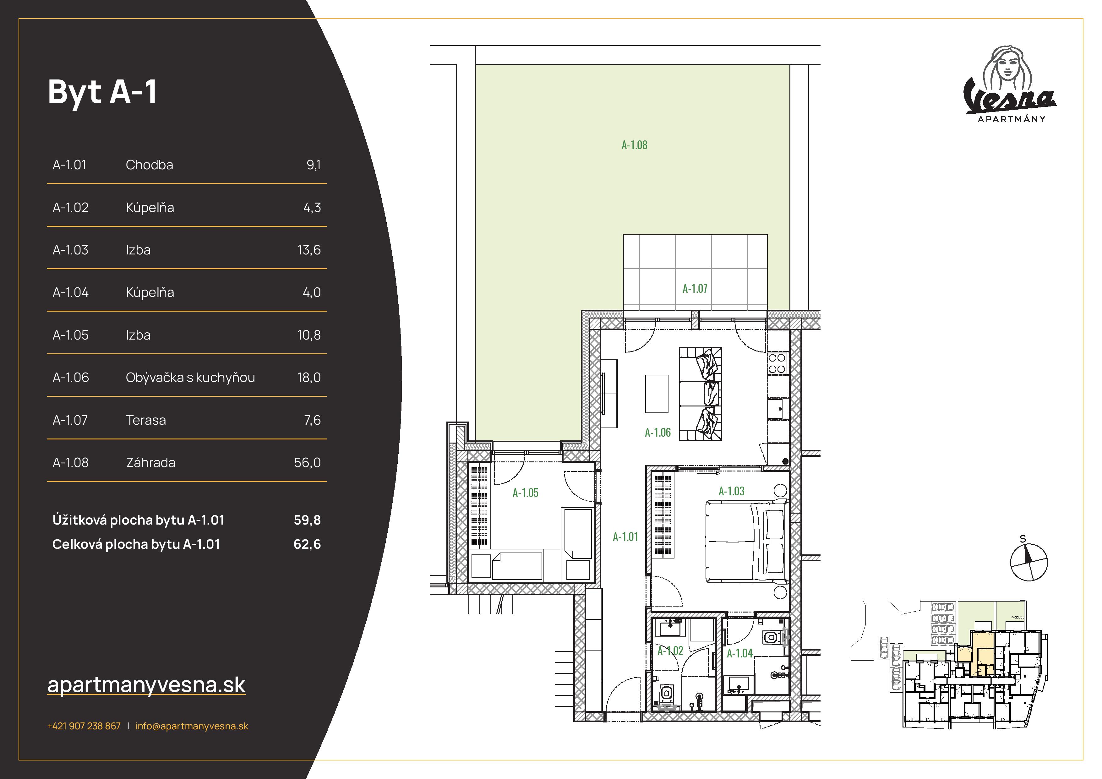 Apartmány Vesna - A-1 - Pôdorys
