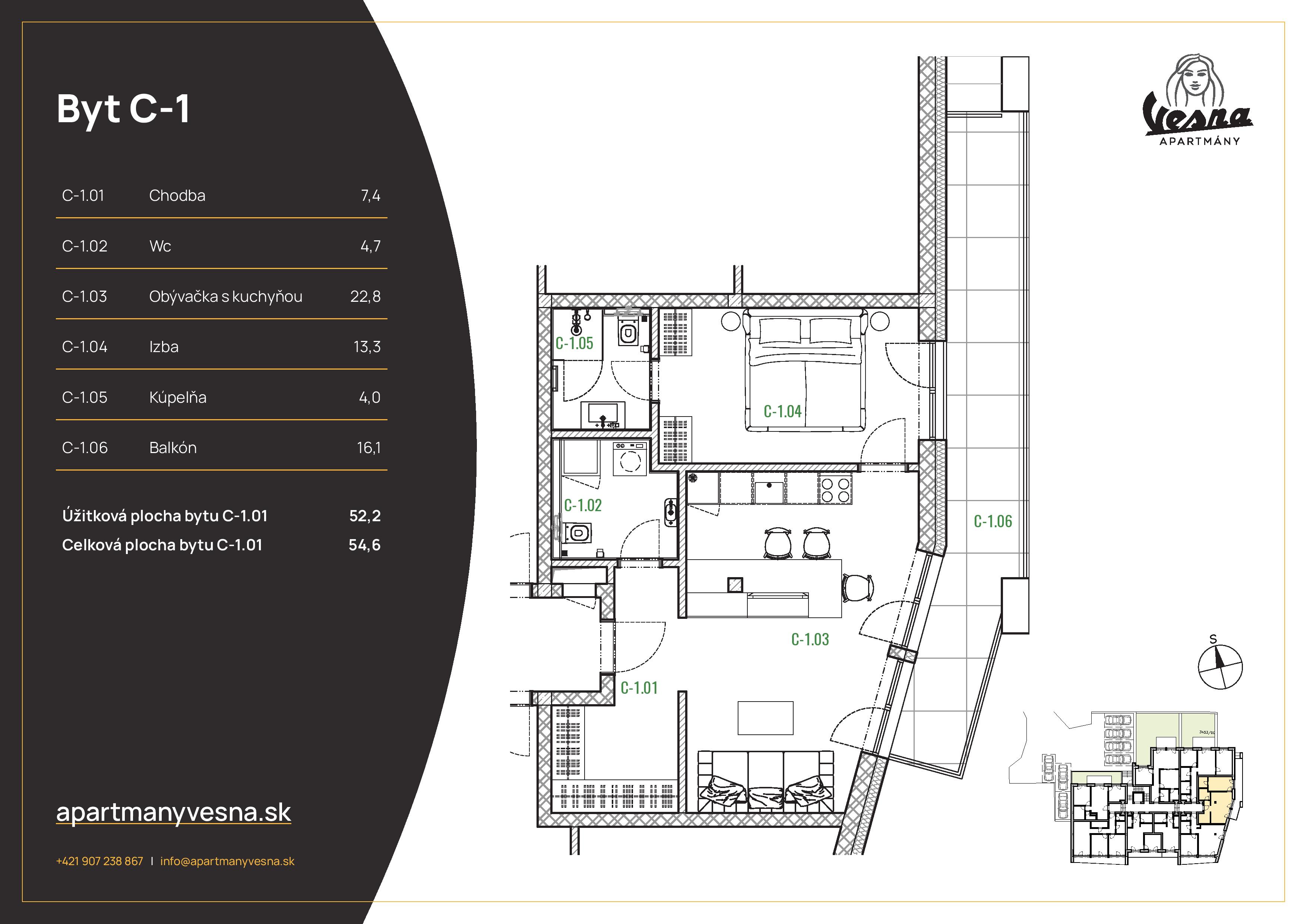 Apartmány Vesna - C-1 - Pôdorys