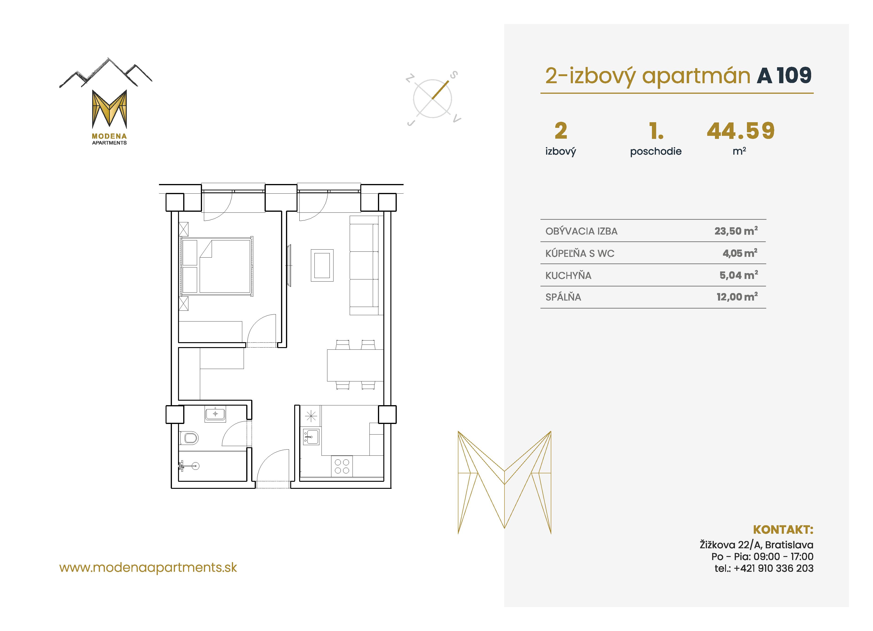 Modena Apartment - A 109 - Pôdorys